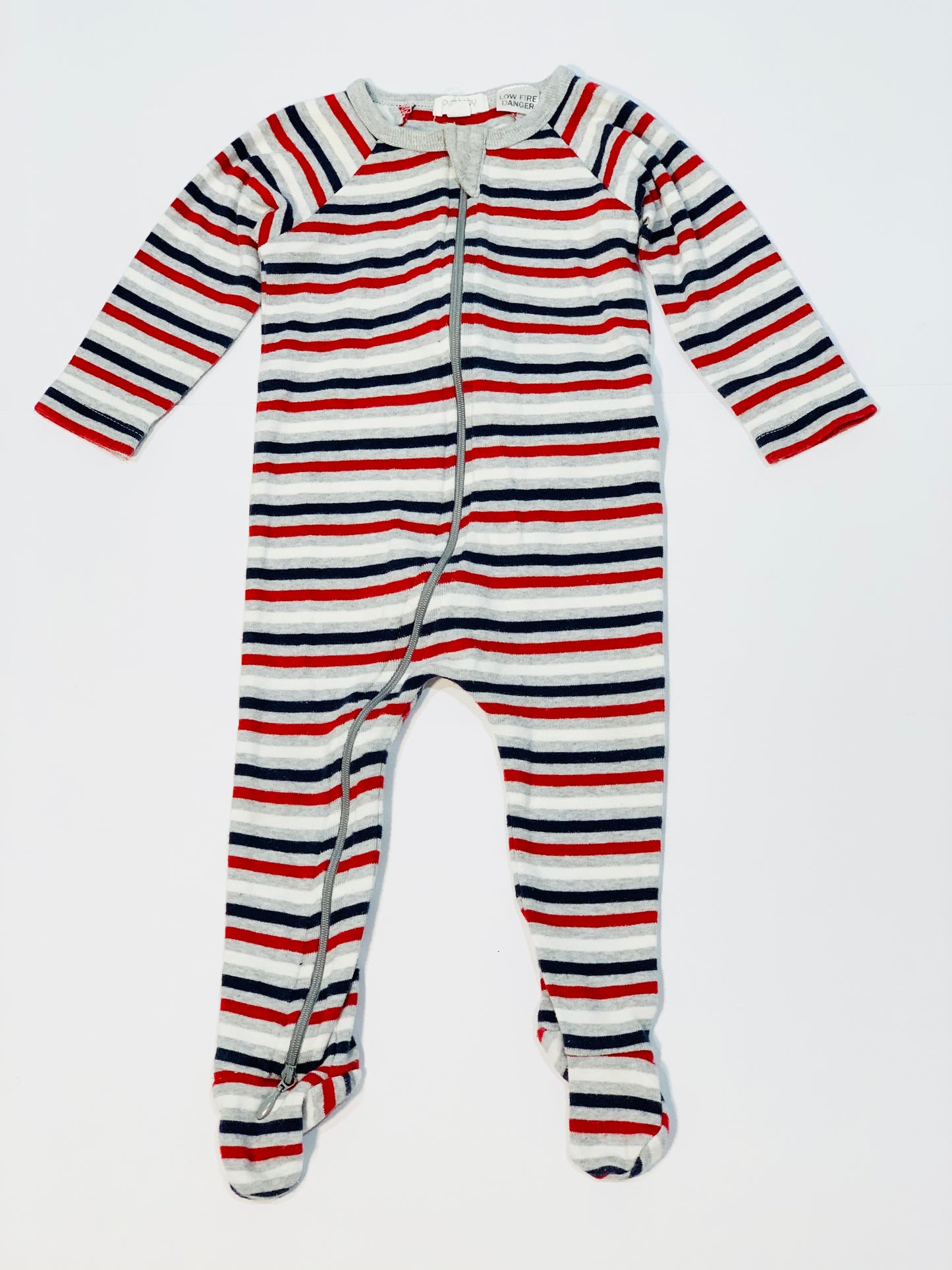 Striped zip onesie - Size 0
