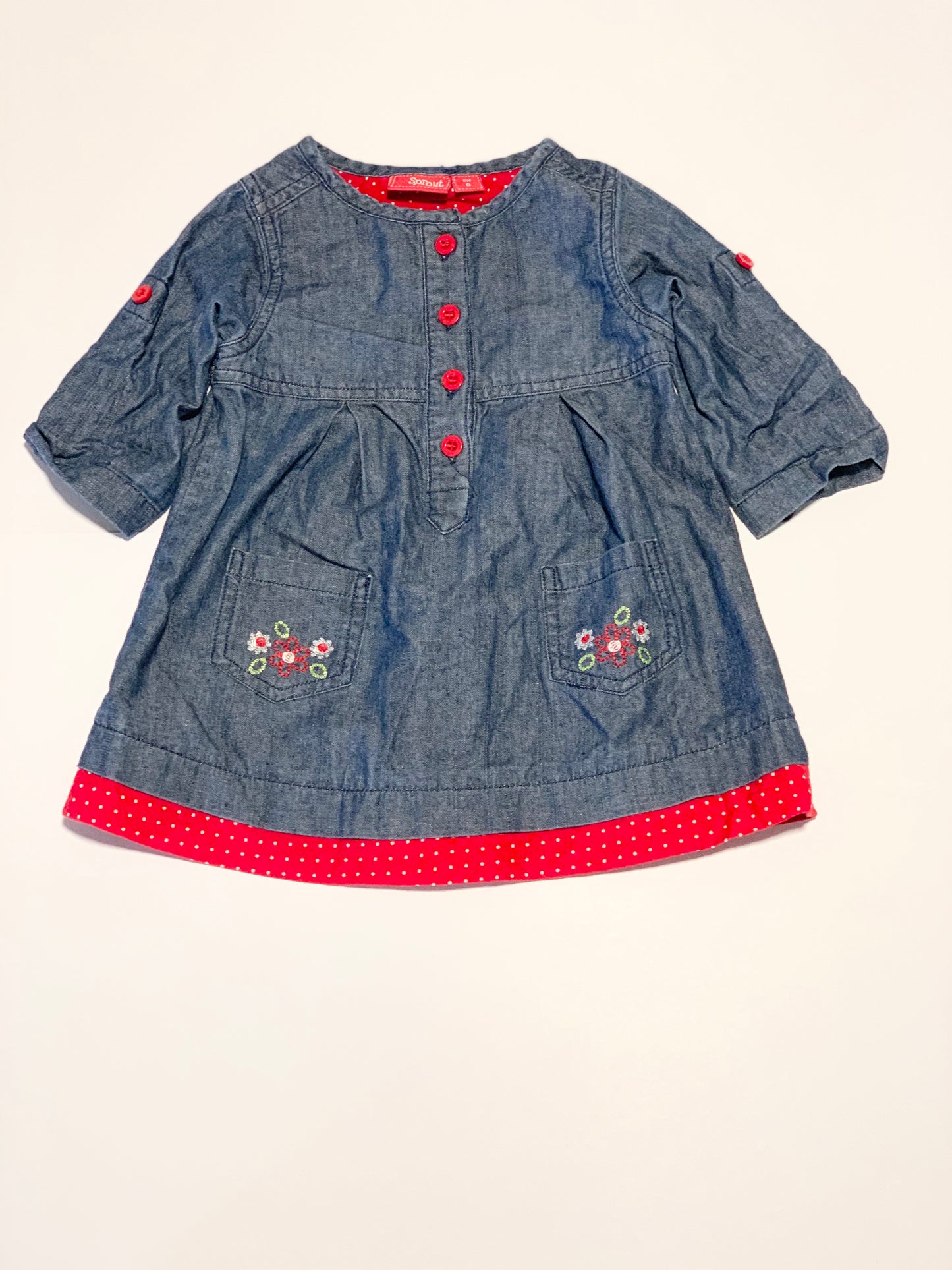 Blue soft denim dress - Size 0