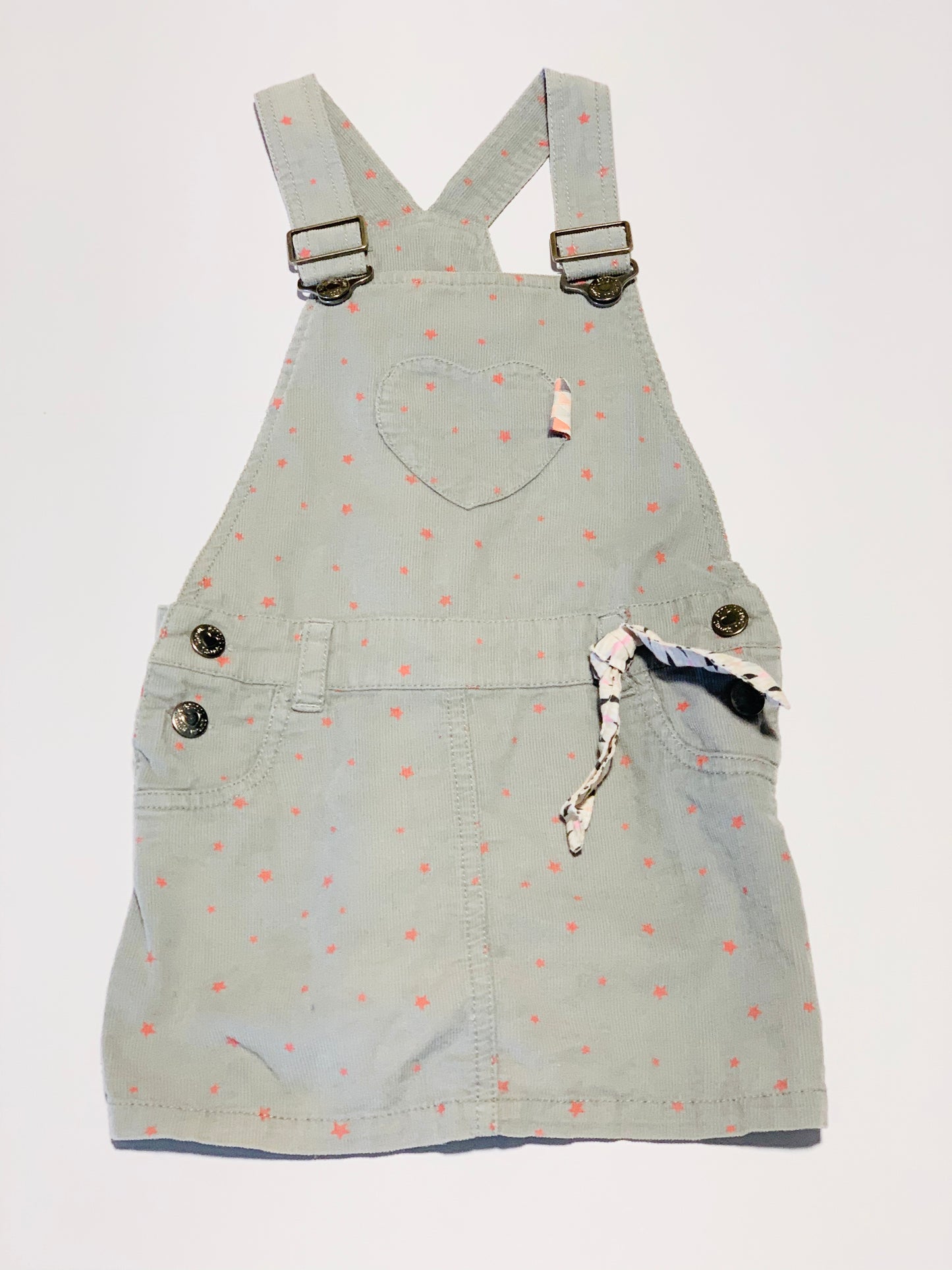 Grey corduroy Pinafore - Size 1