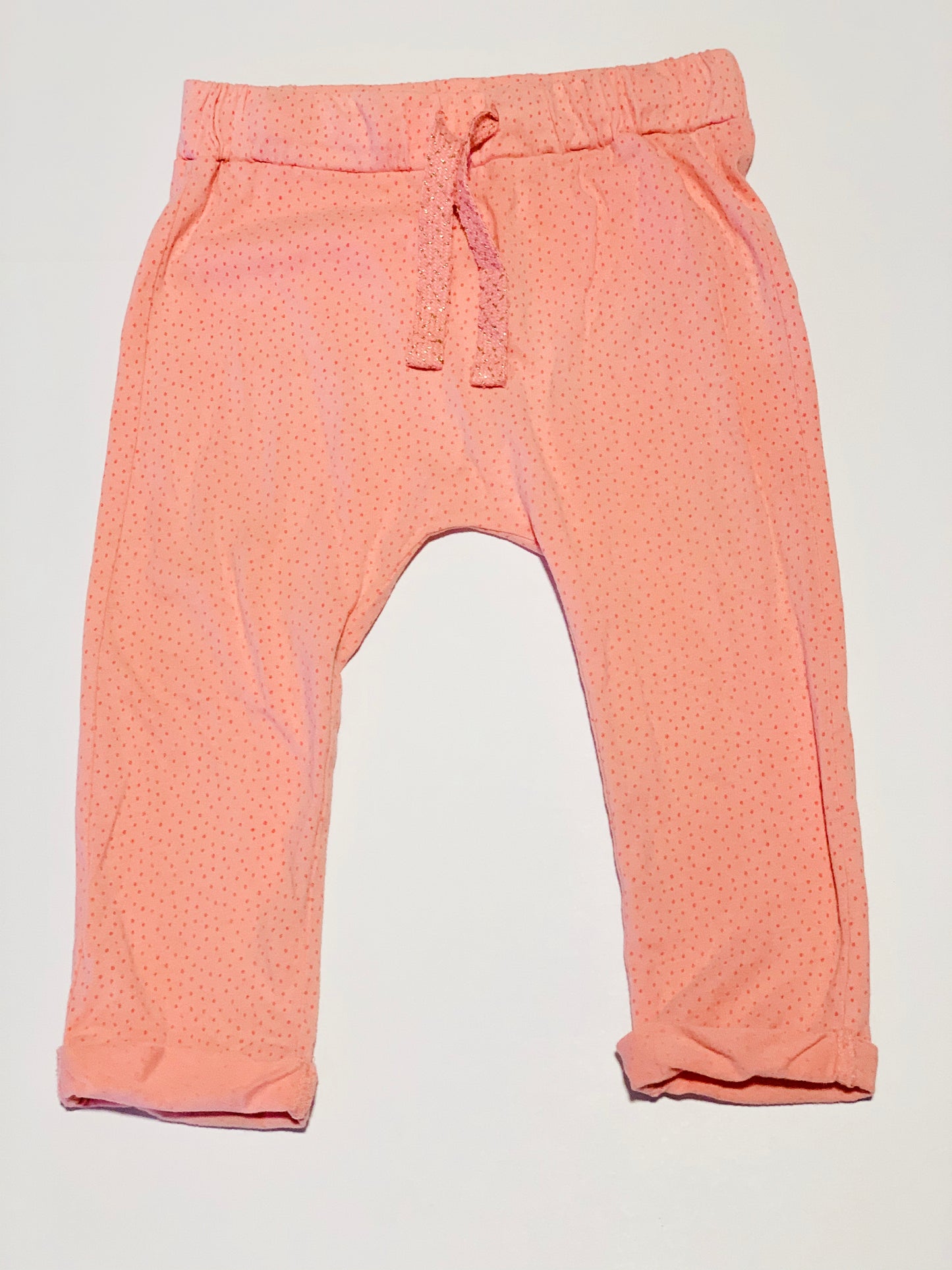 Pink dot cotton pants - Size 1
