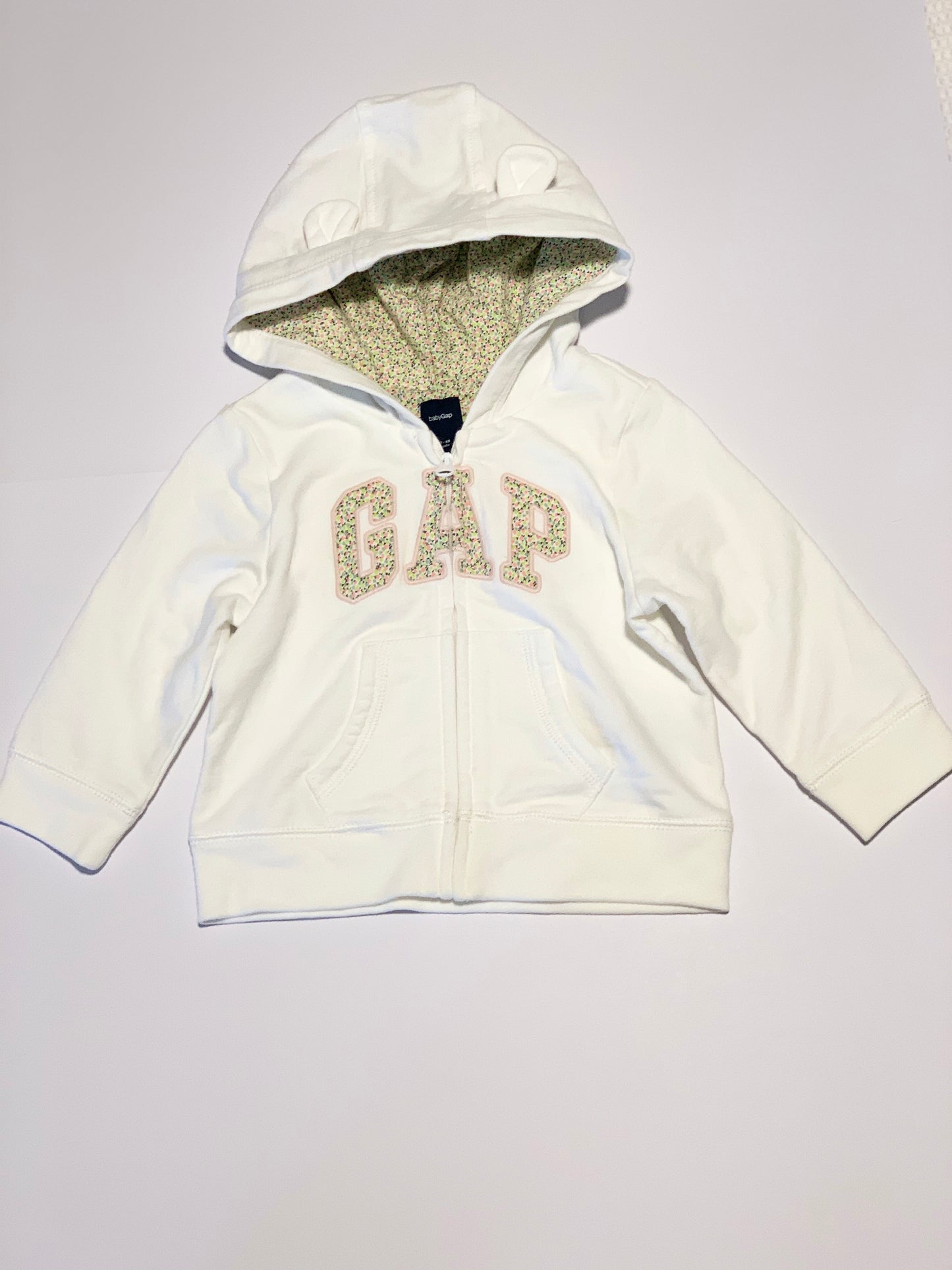 White floral logo hoodie - Size 1