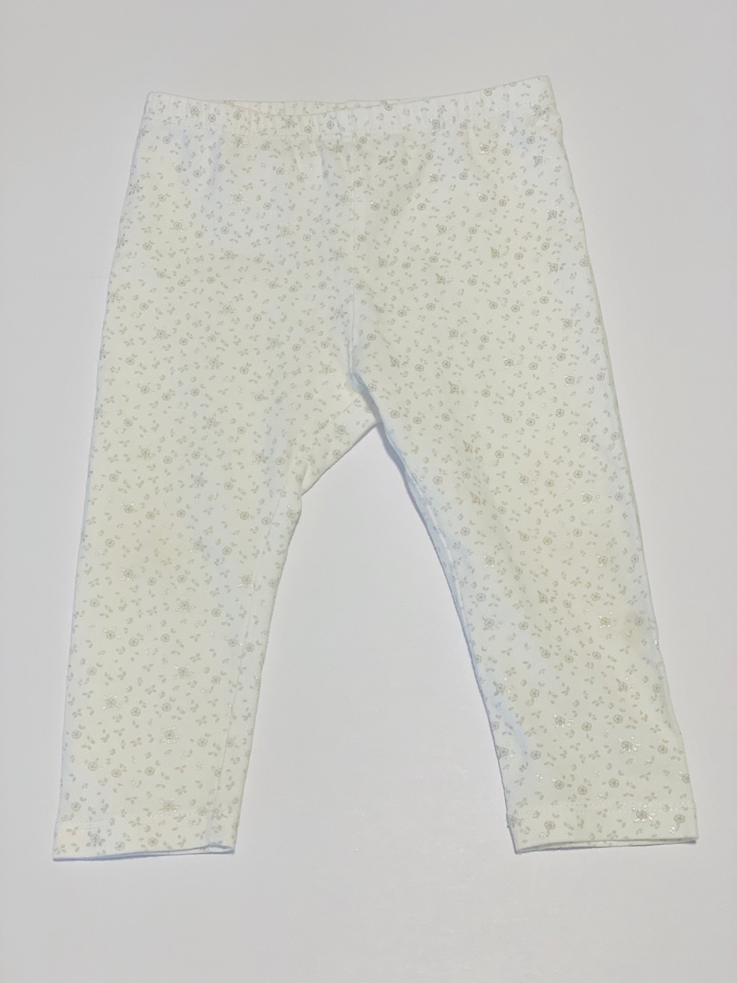 Grey flower leggings - Size 12 months