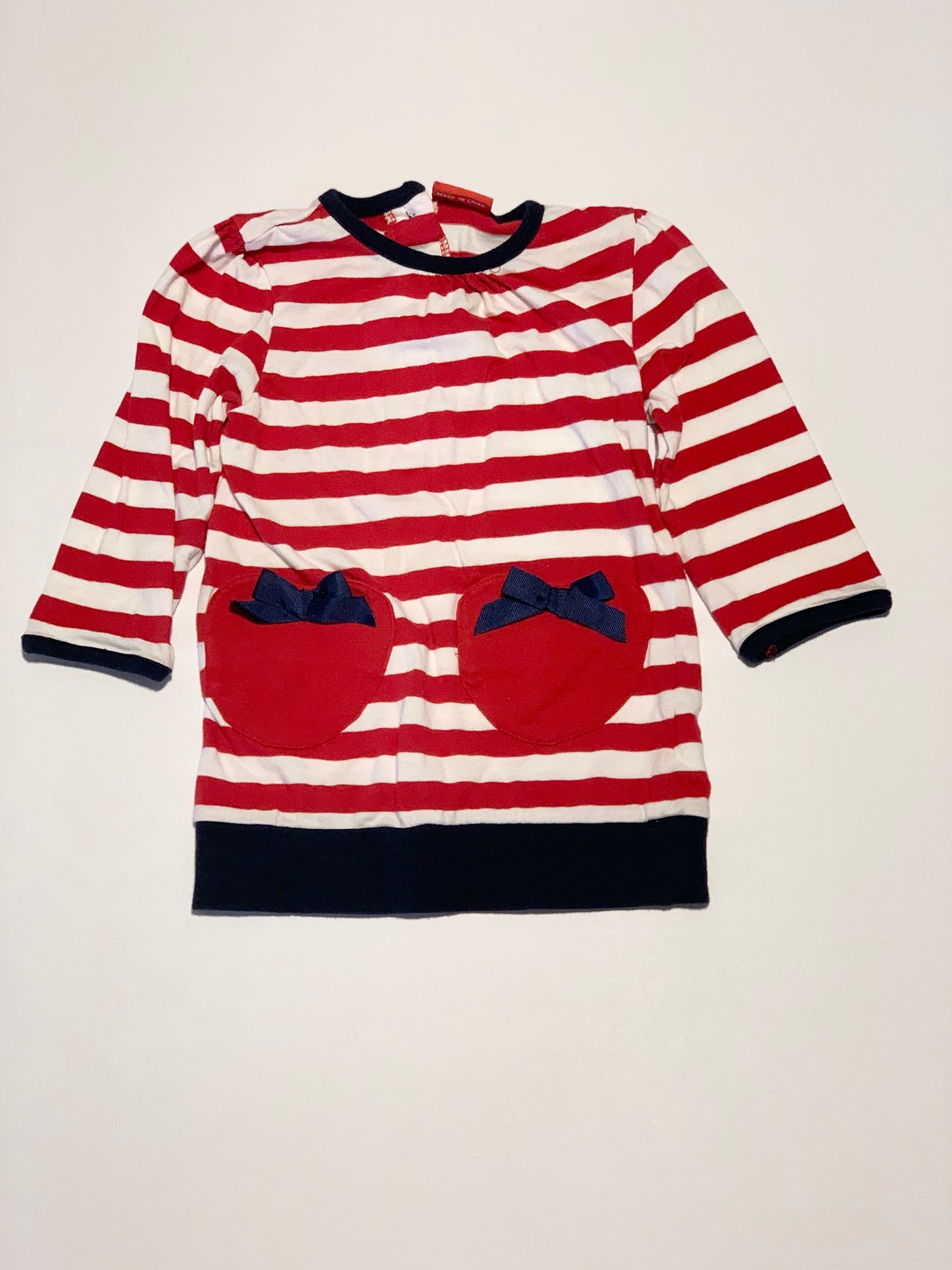 Red striped dress - Size 1