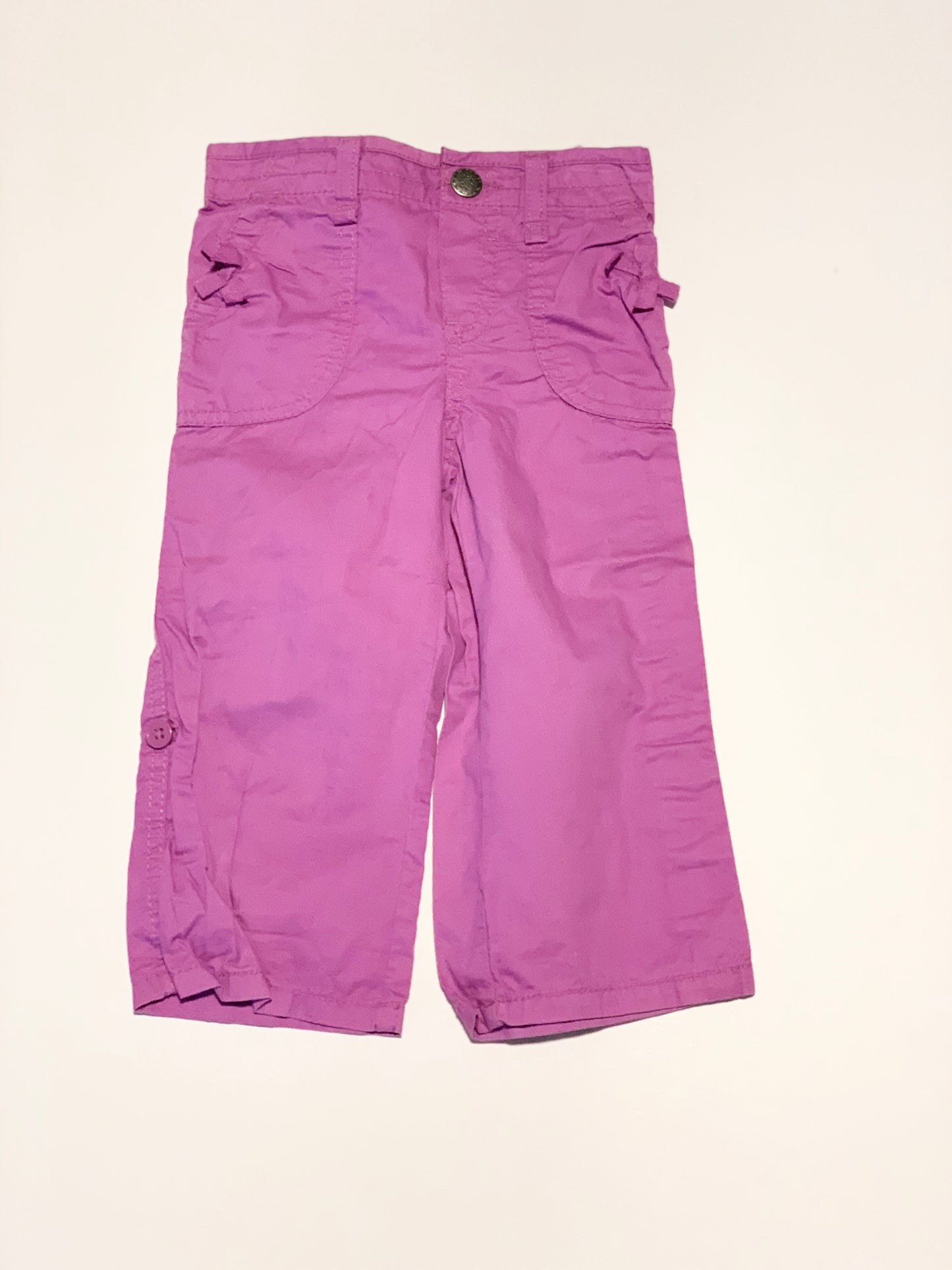 Purple cotton pants - Size 18 months