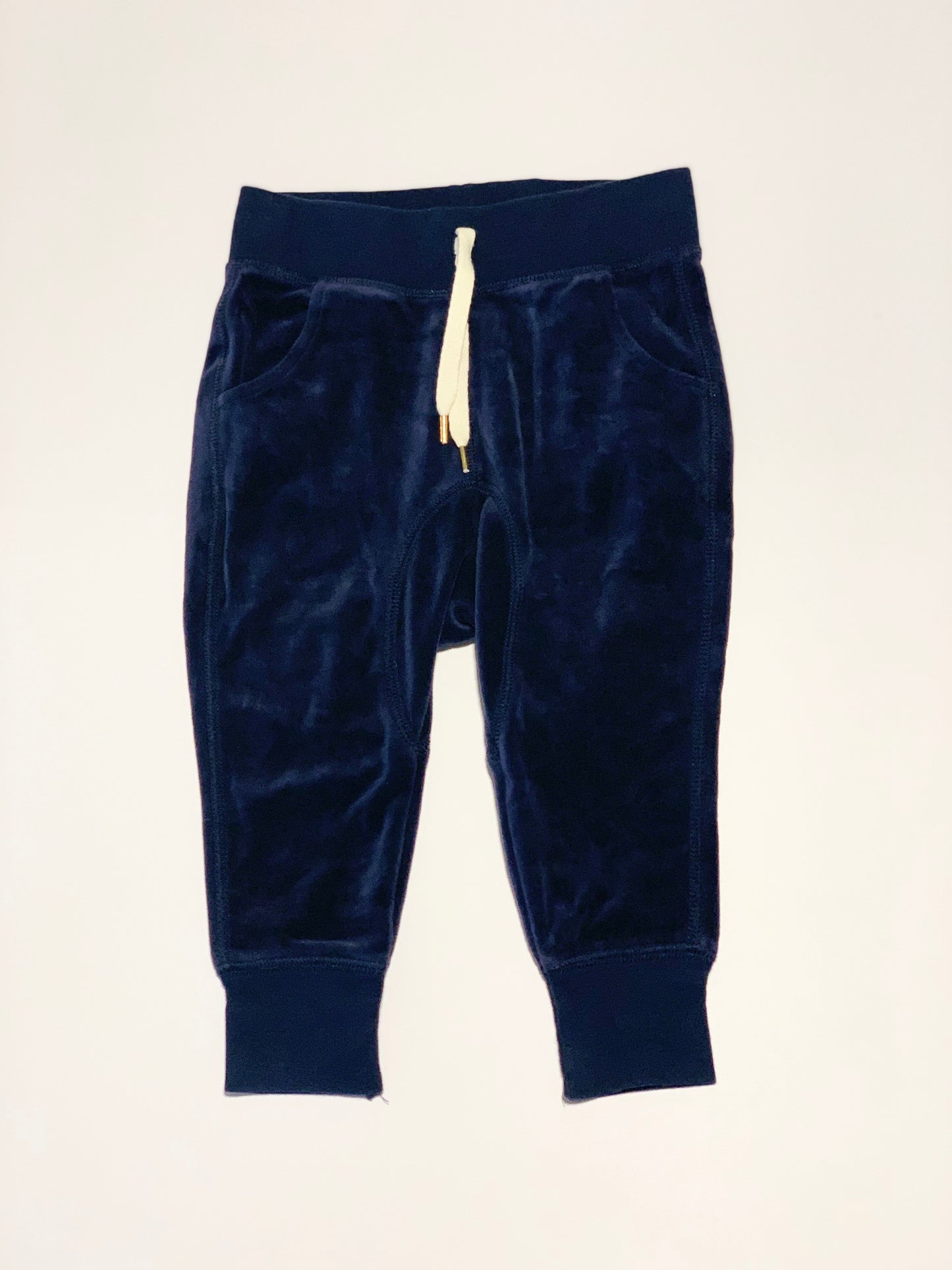 Navy velour pants - Size 2