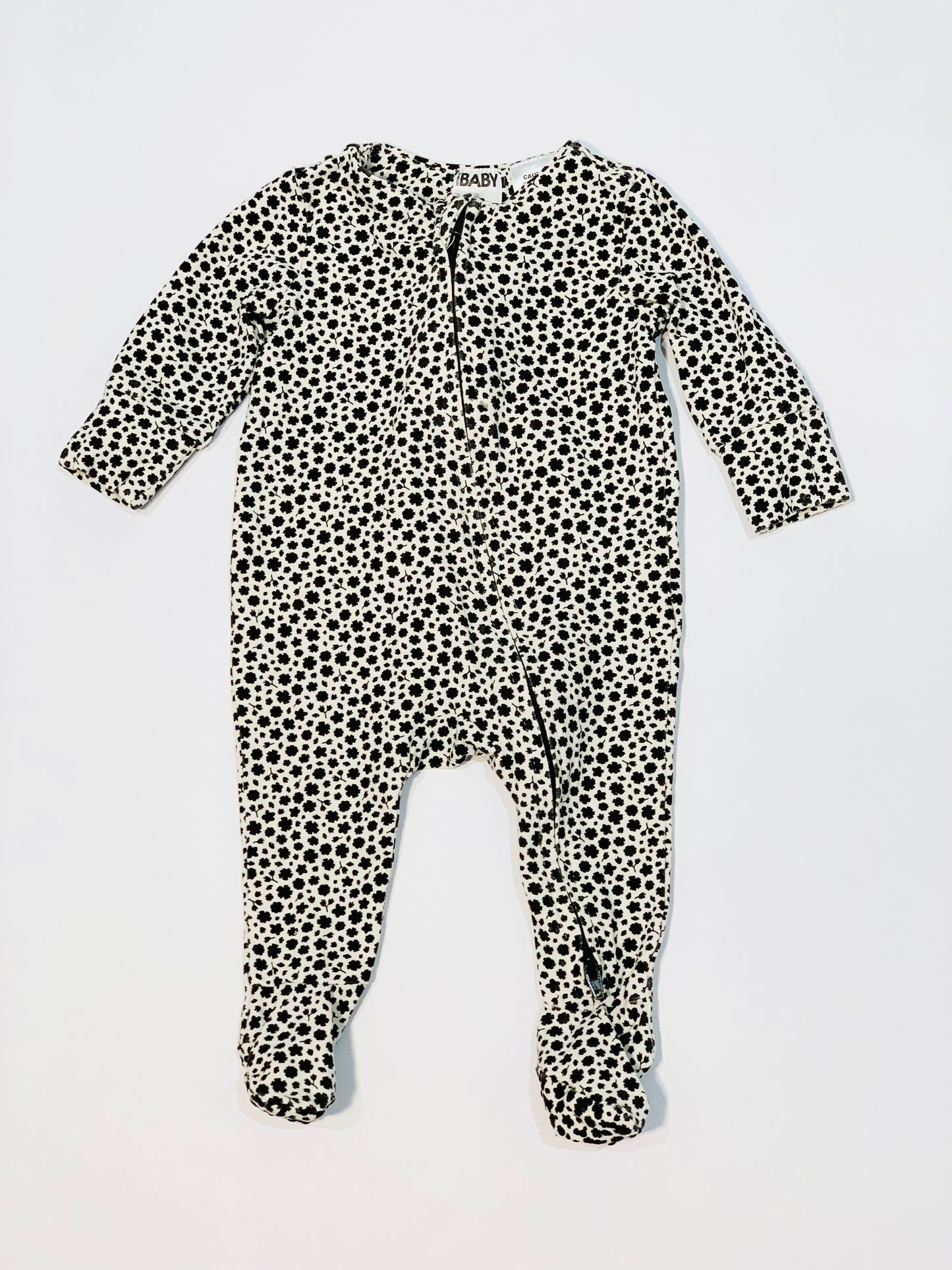 Floral zip onesie - Size 000