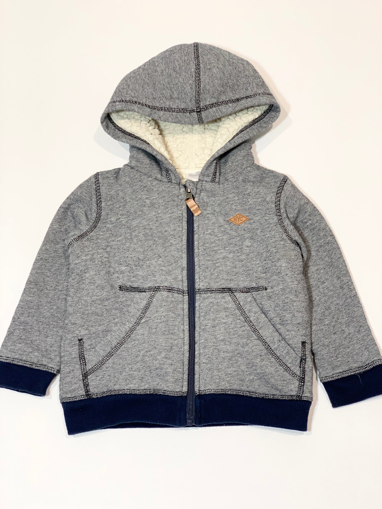 Navy striped hoodie - Size 2