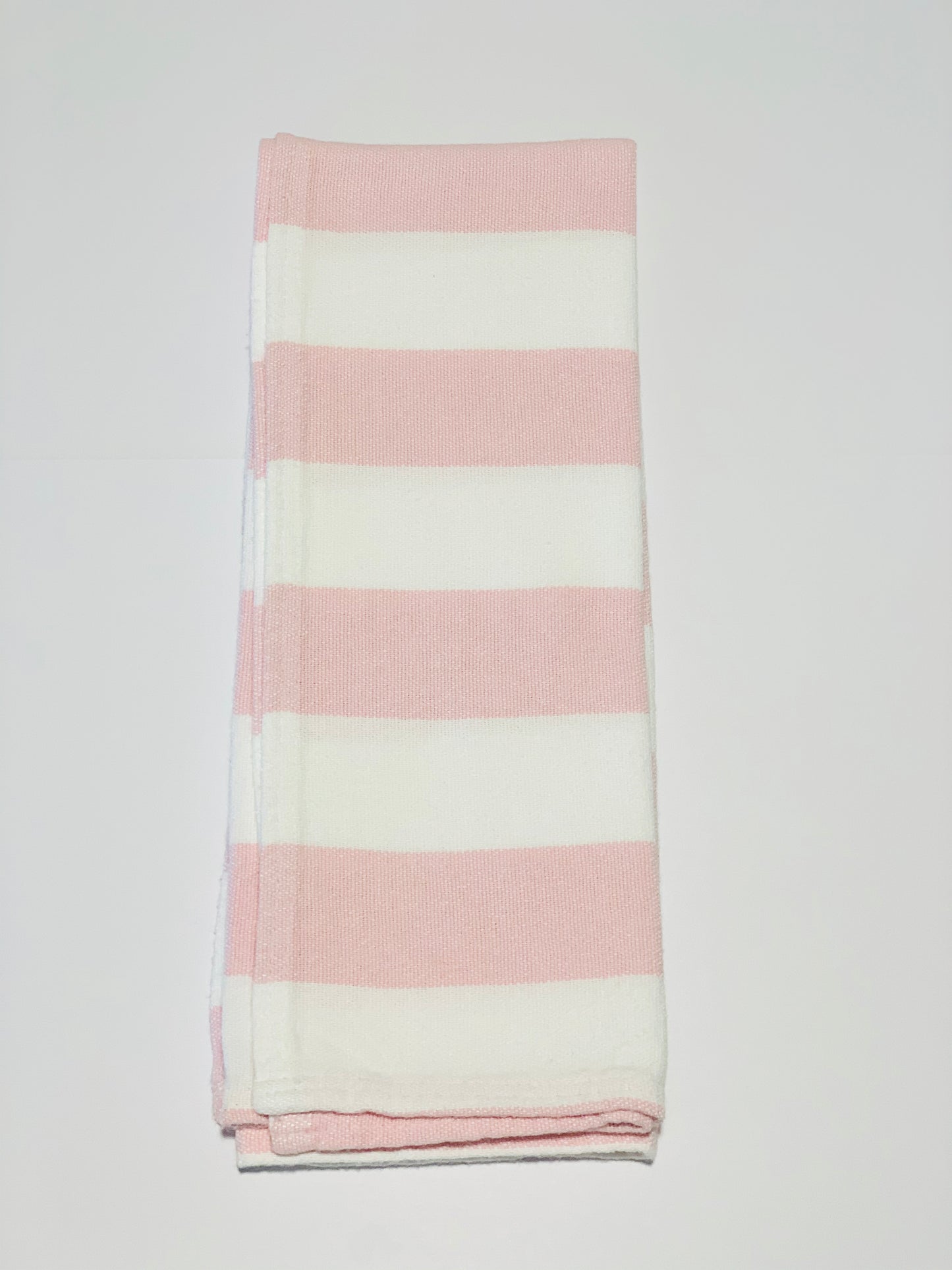 Pink stripe cotton pram blanket