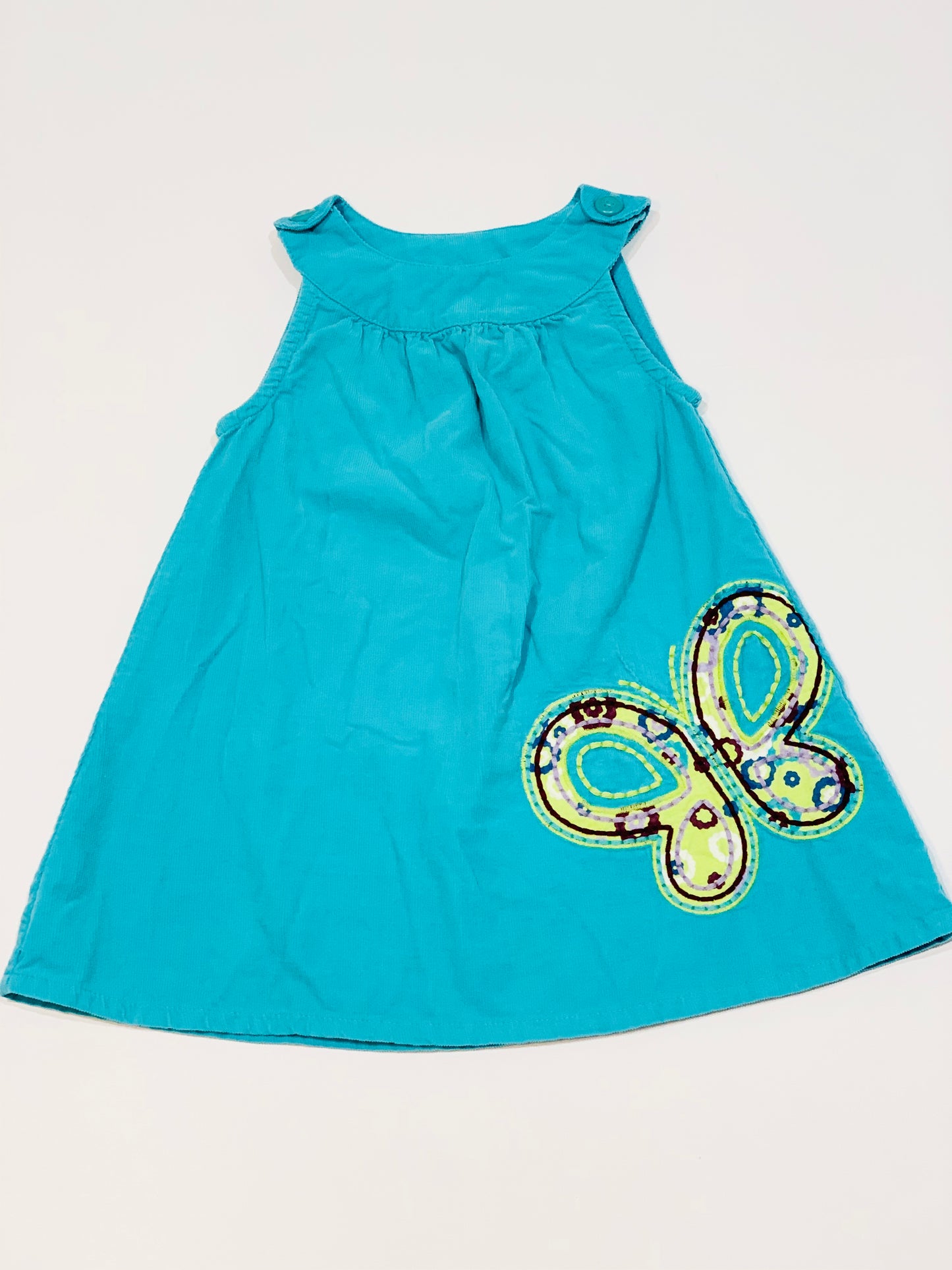 Blue corduroy dress - Size 24 months