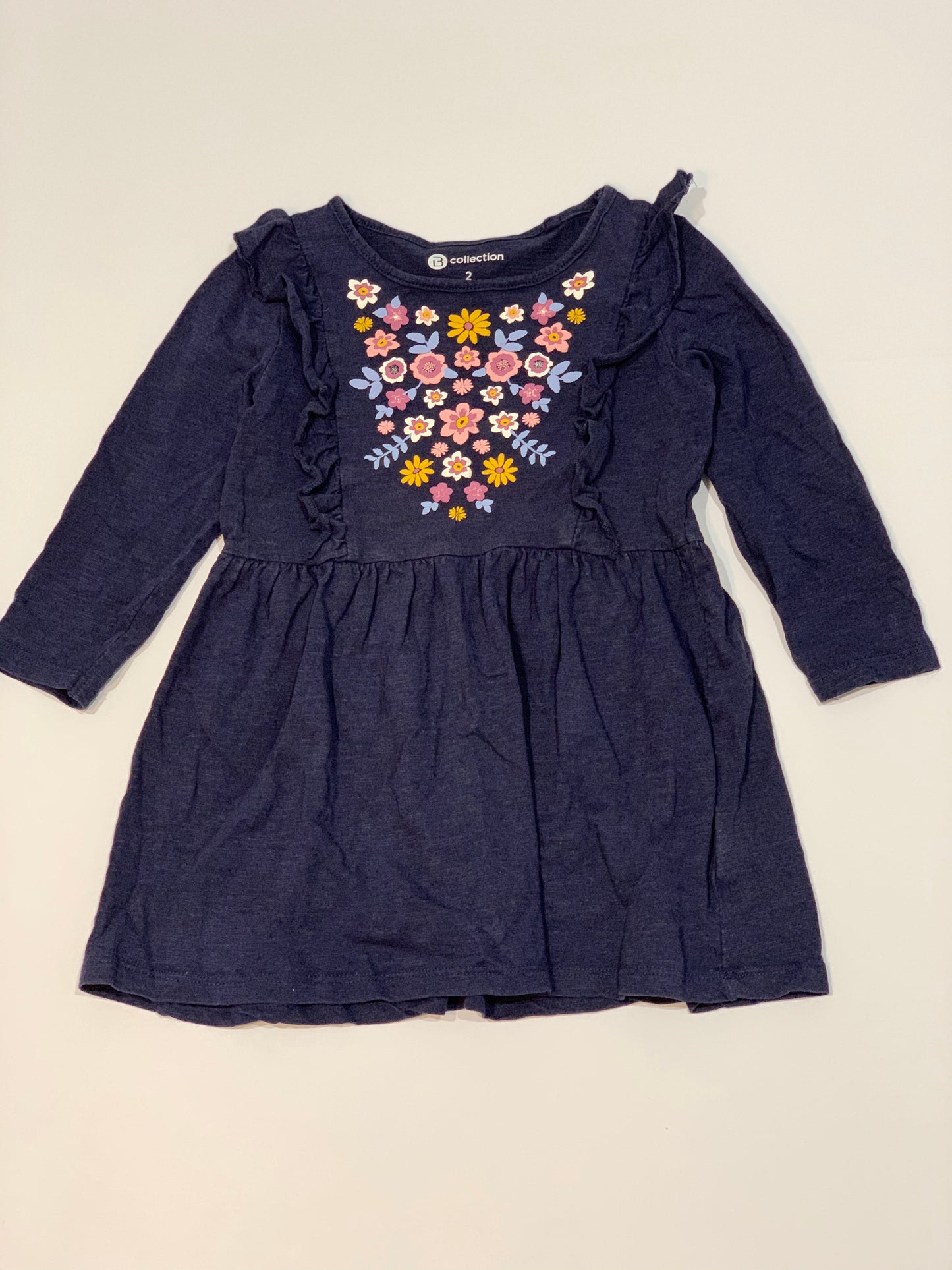 Navy floral dress - Size 2