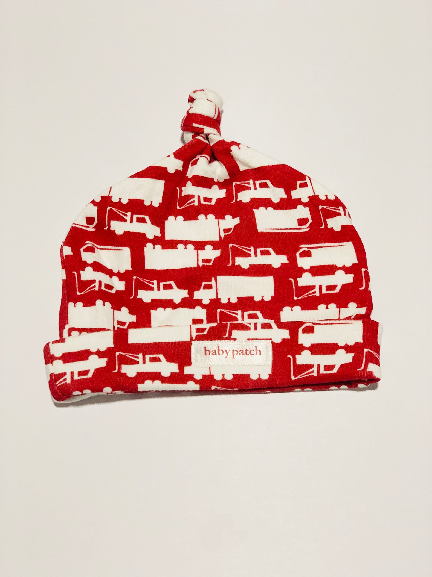 Red trucks beanie - Size 0-6 months
