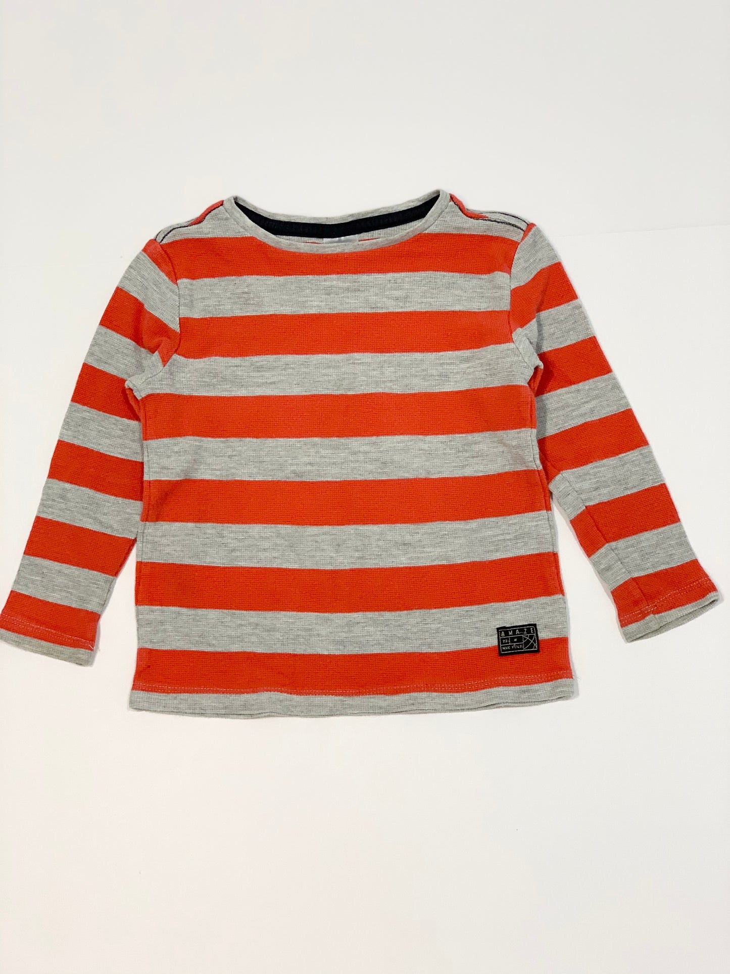 Striped waffle top - Size 3