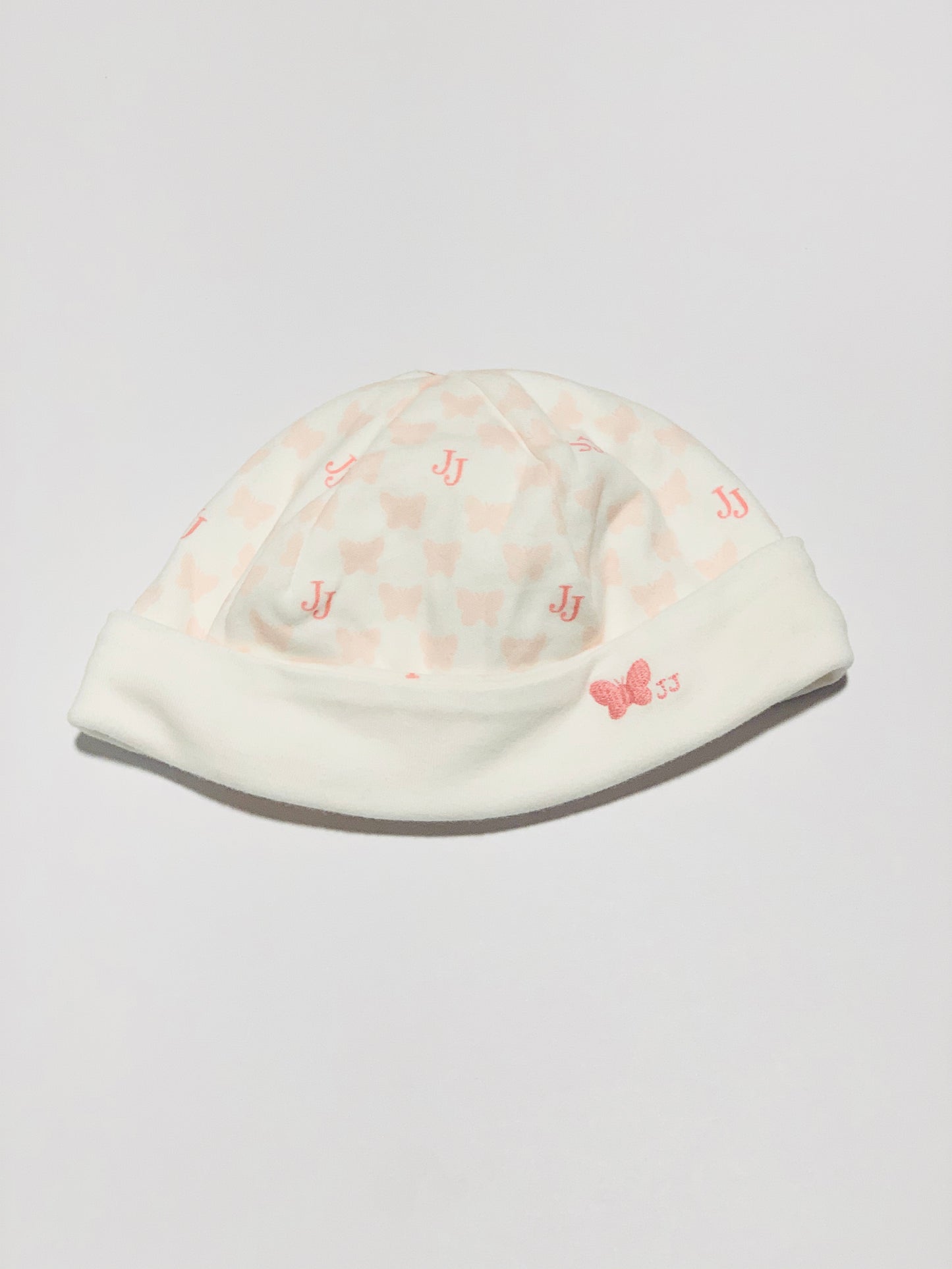 Pink butterfly beanie - Size 6-12 months