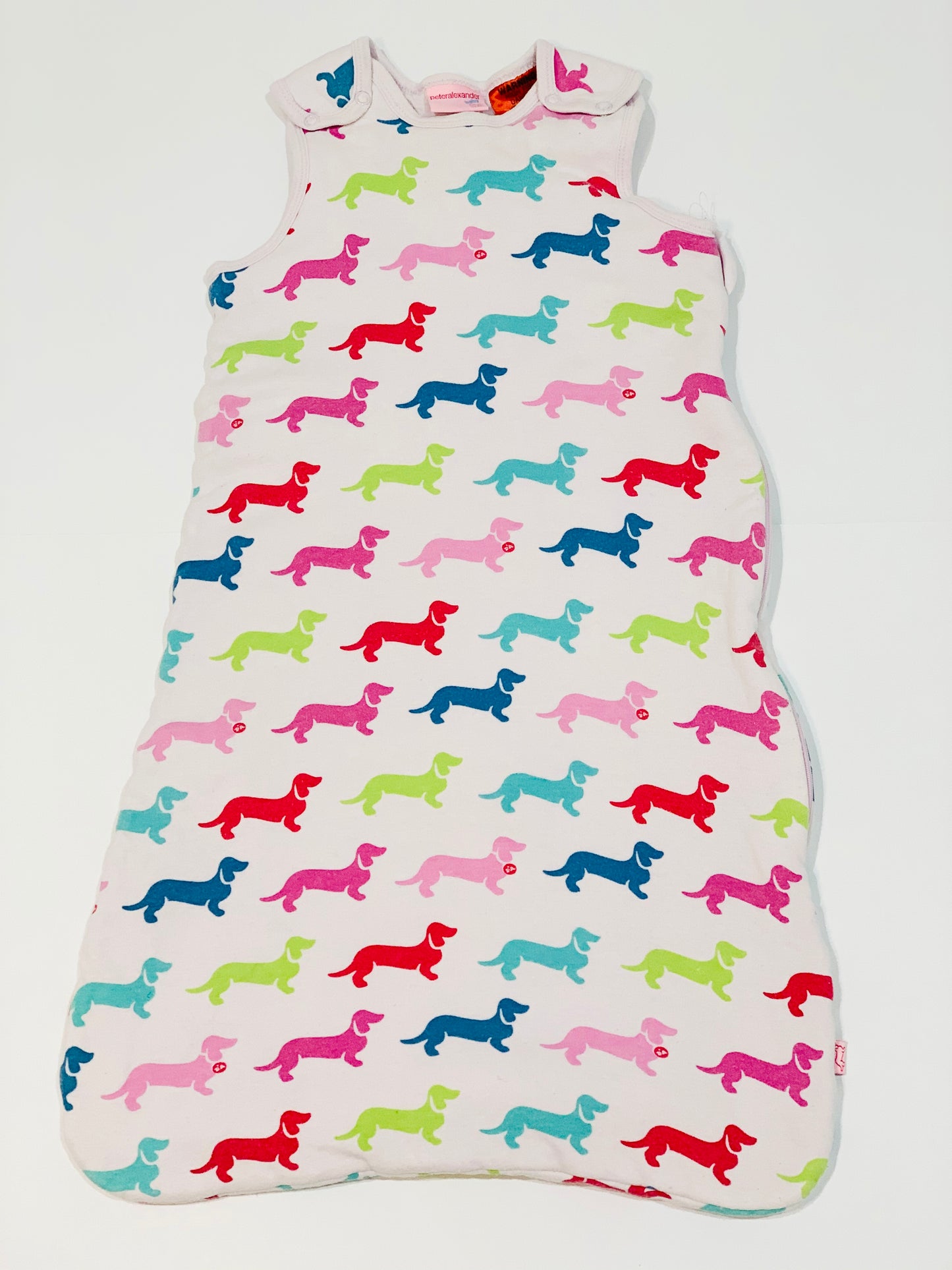 Pink dog padded sleeping bag - Size 3-6 months