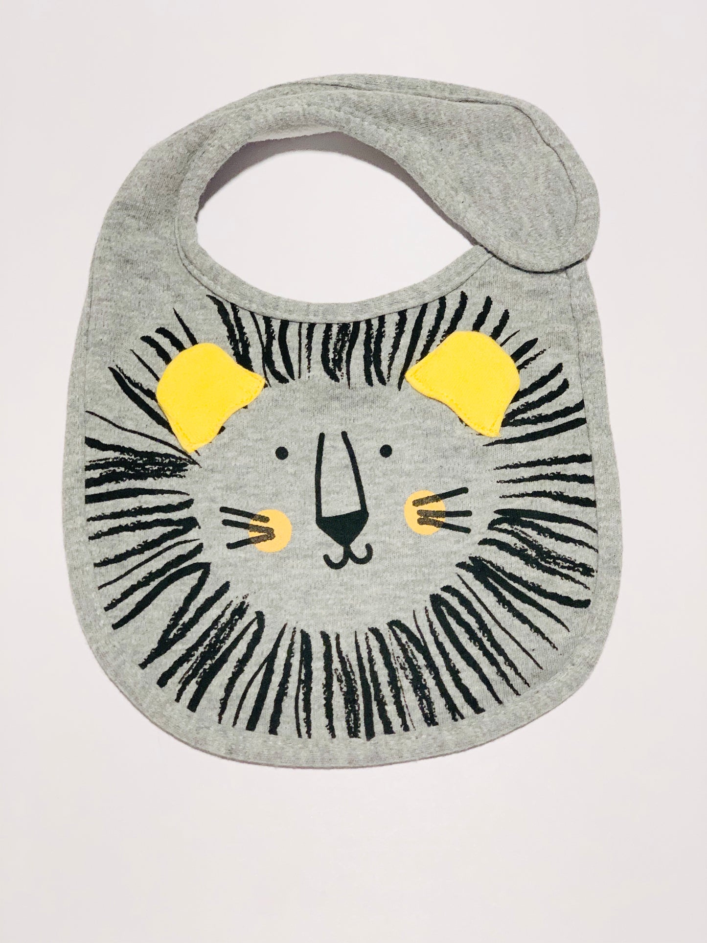 Grey lion bib - One size