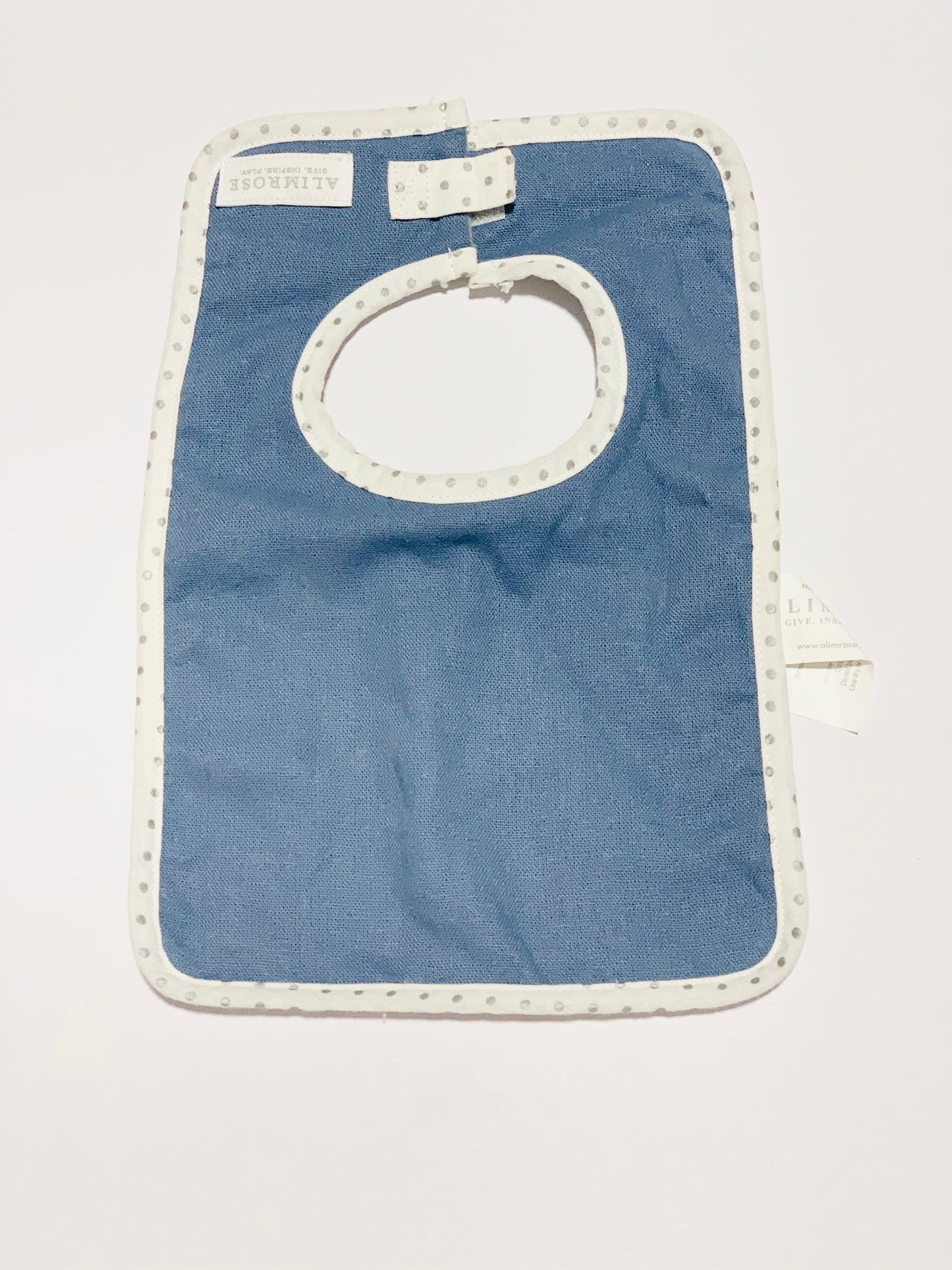 Blue linen bib - One size