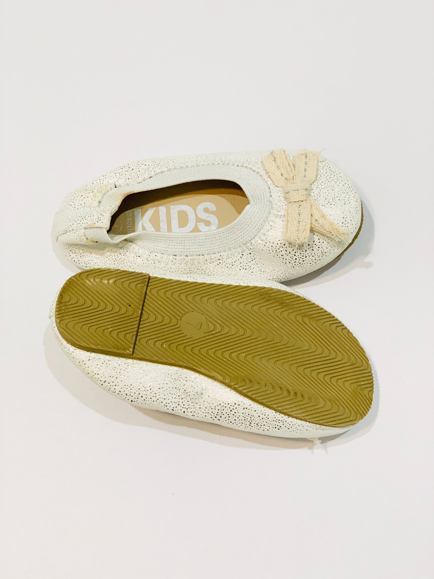 White sparkle ballet flats - Size AU7