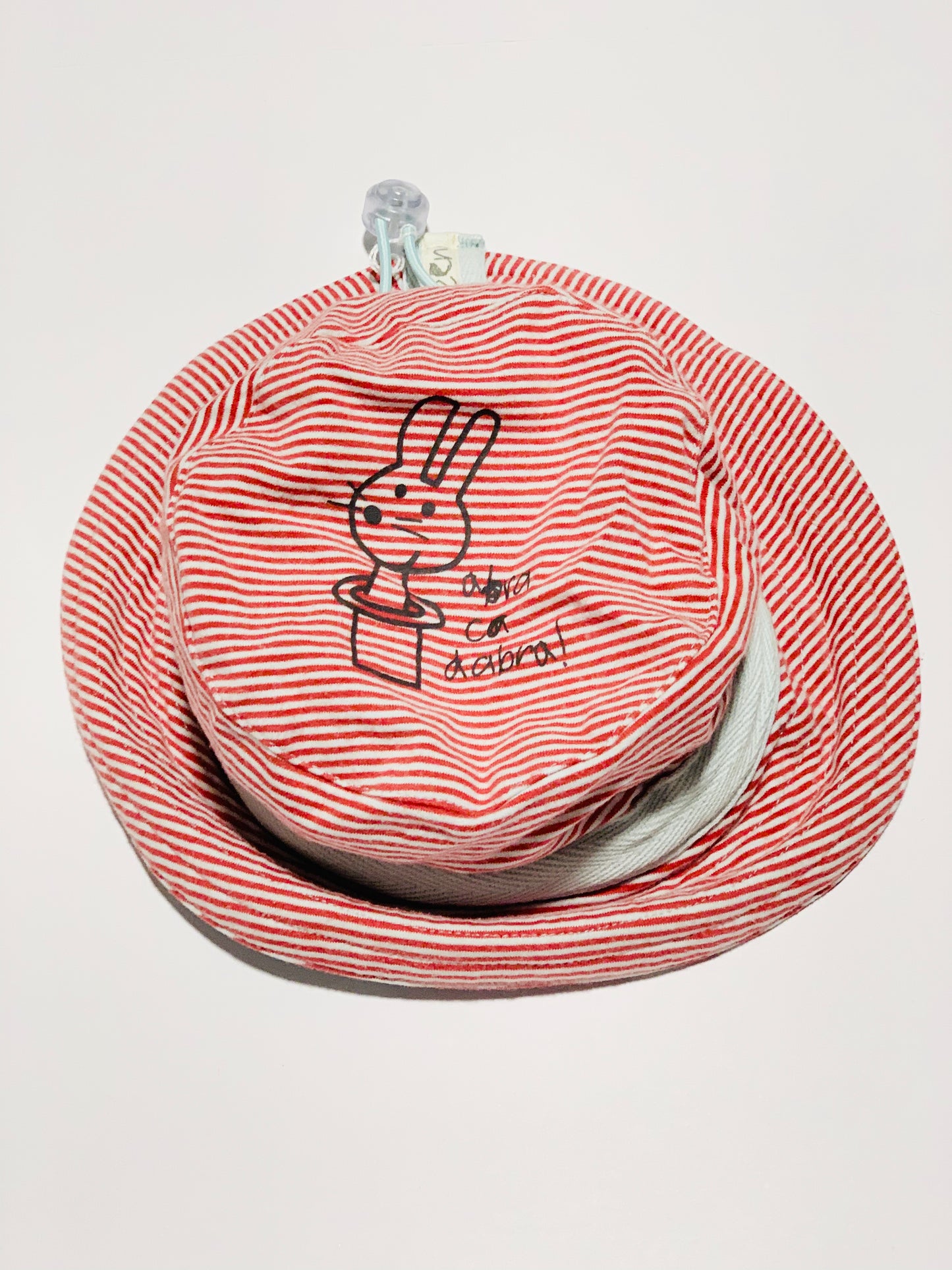 Red stripe soft cotton hat - Size XS
