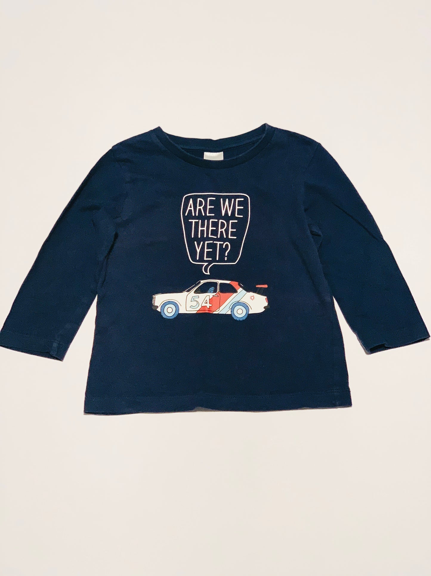 Navy race car top - Size 2