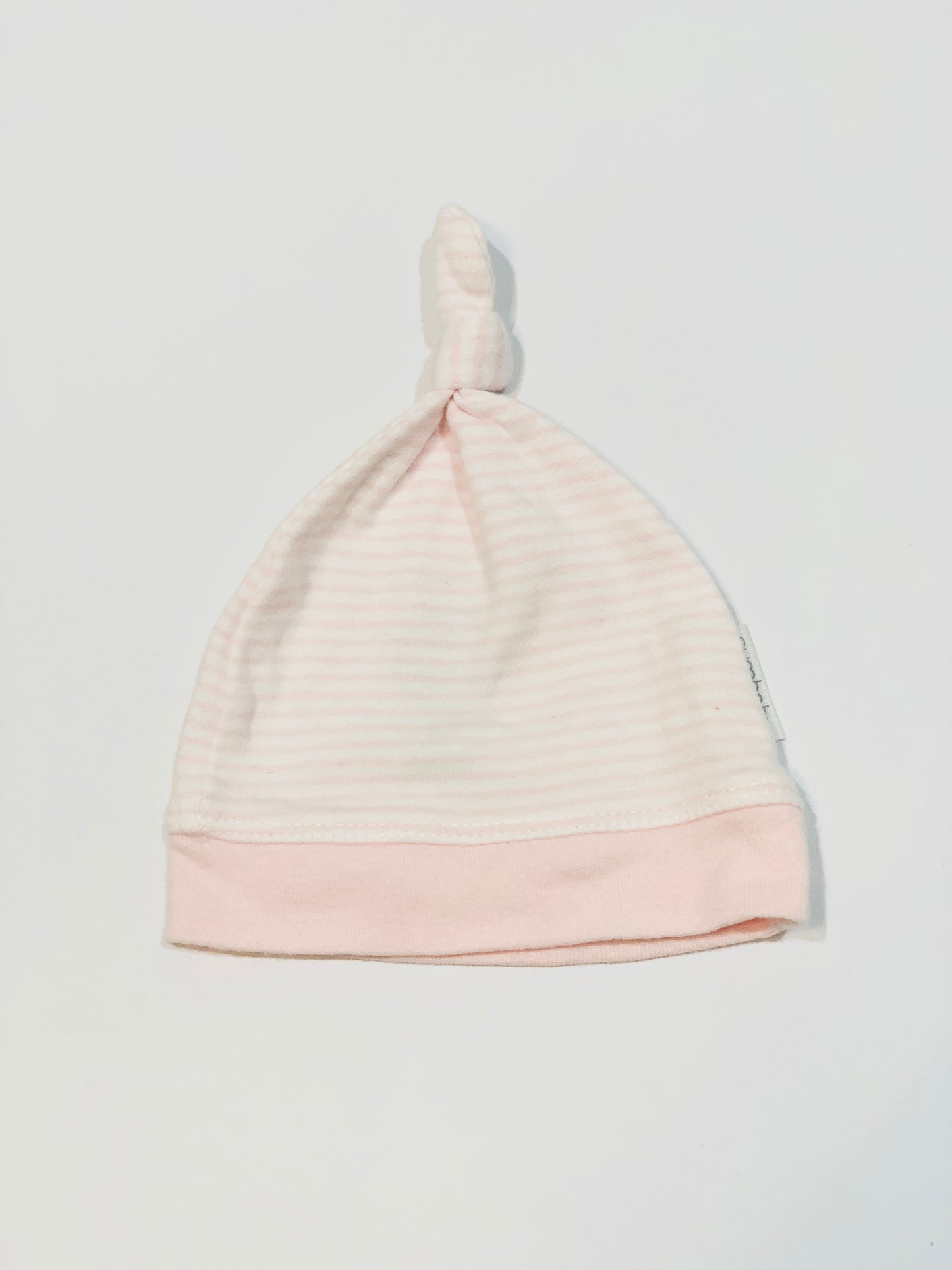 Pink stripe beanie - Size 0-6 months