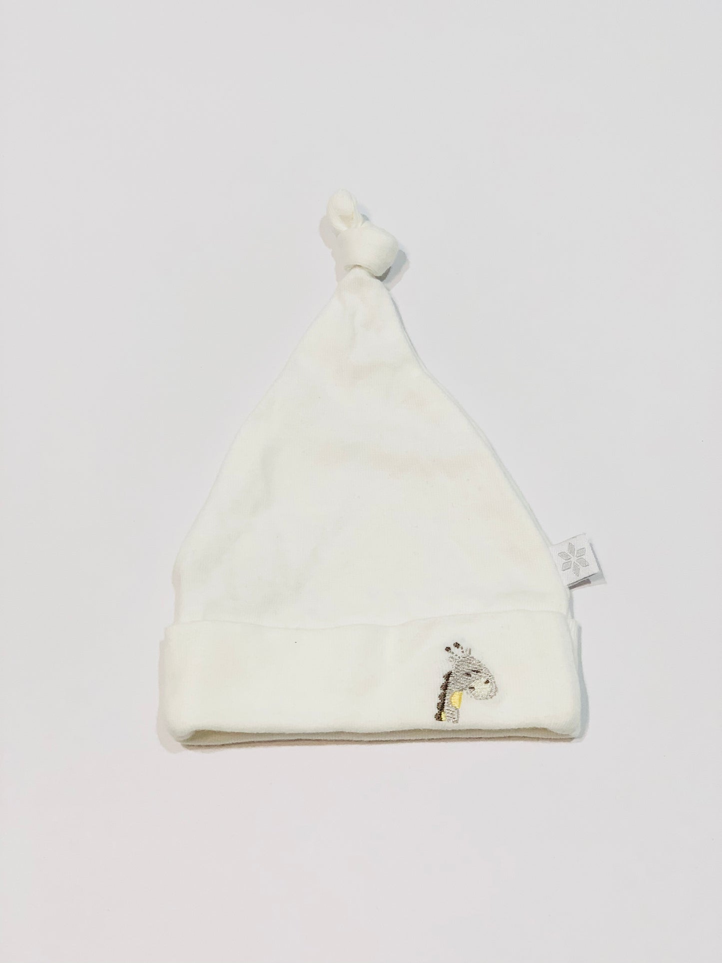 White giraffe beanie - Size small