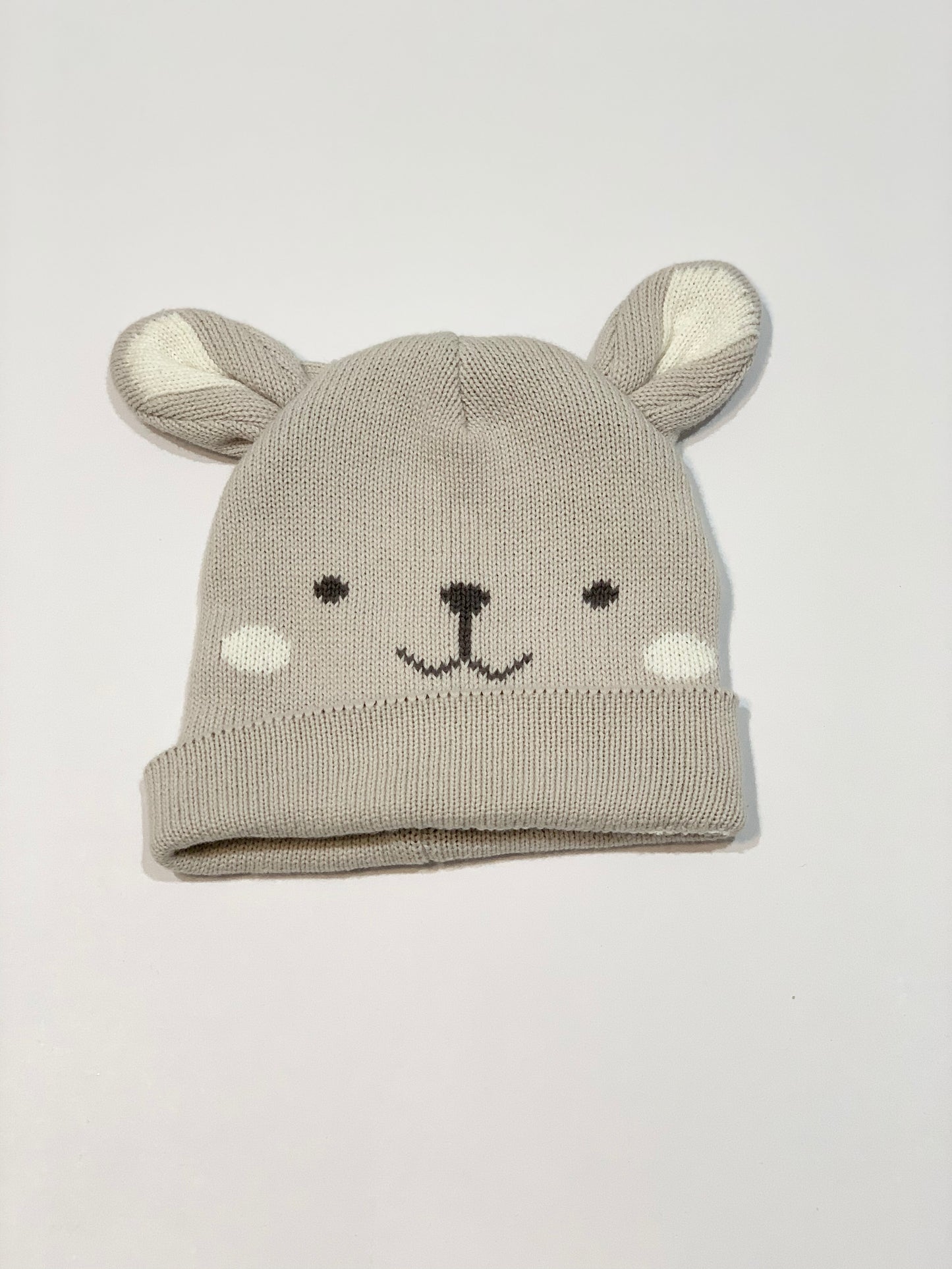 Tan bear beanie - Size 0-6 months