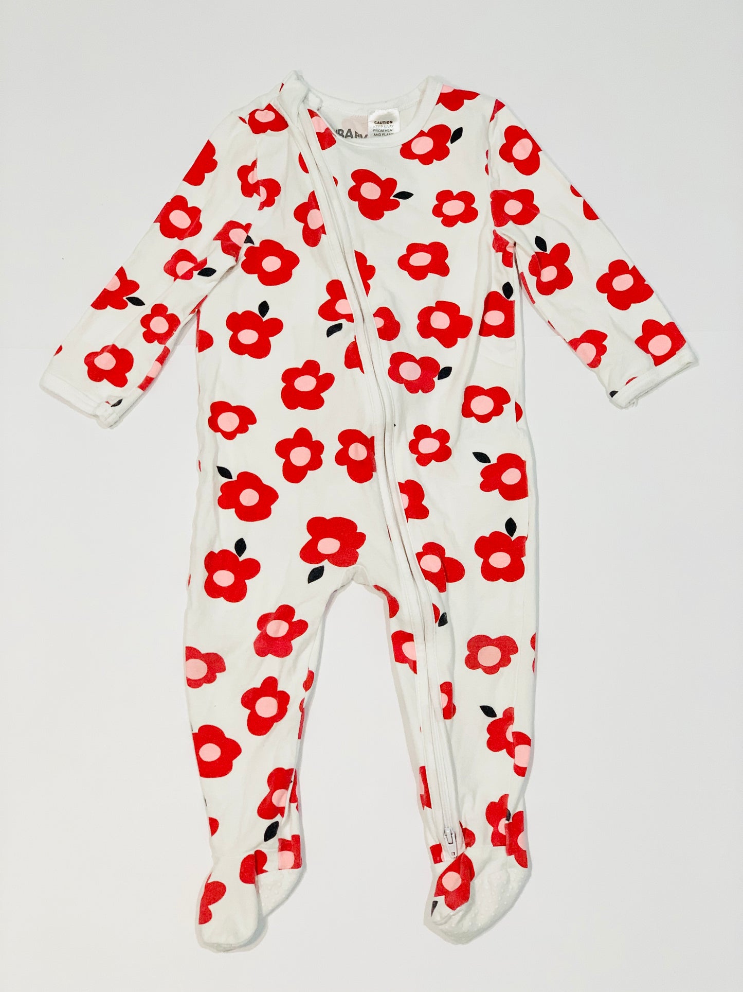 Flower zip onesie - Size 1