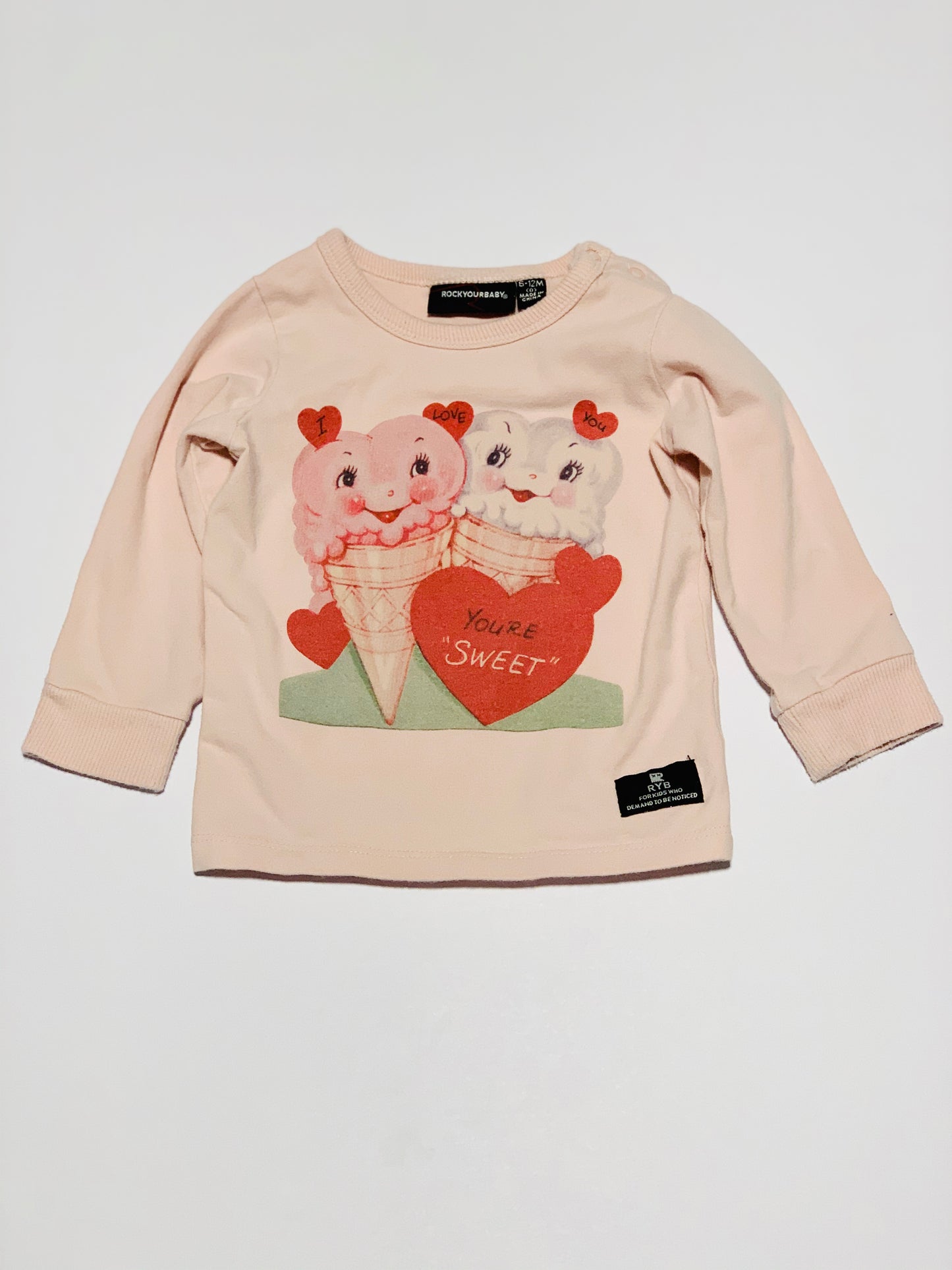 "You're Sweet" ice cream top - Size 0