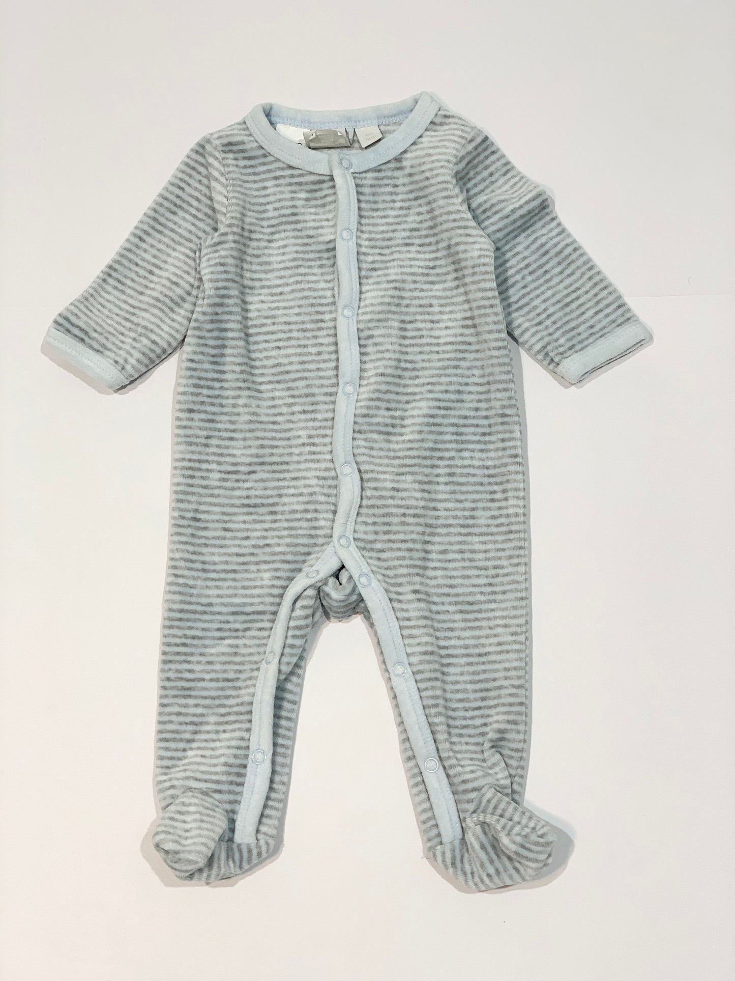 Striped velour onesie - Size 000