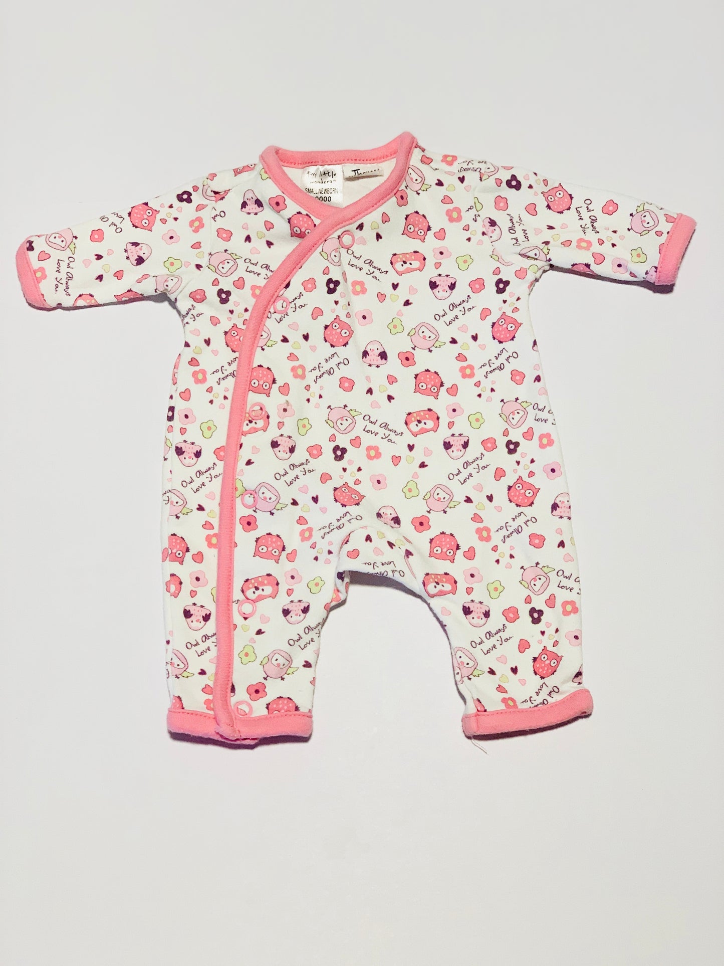 Pink owl onesie - Size 00000
