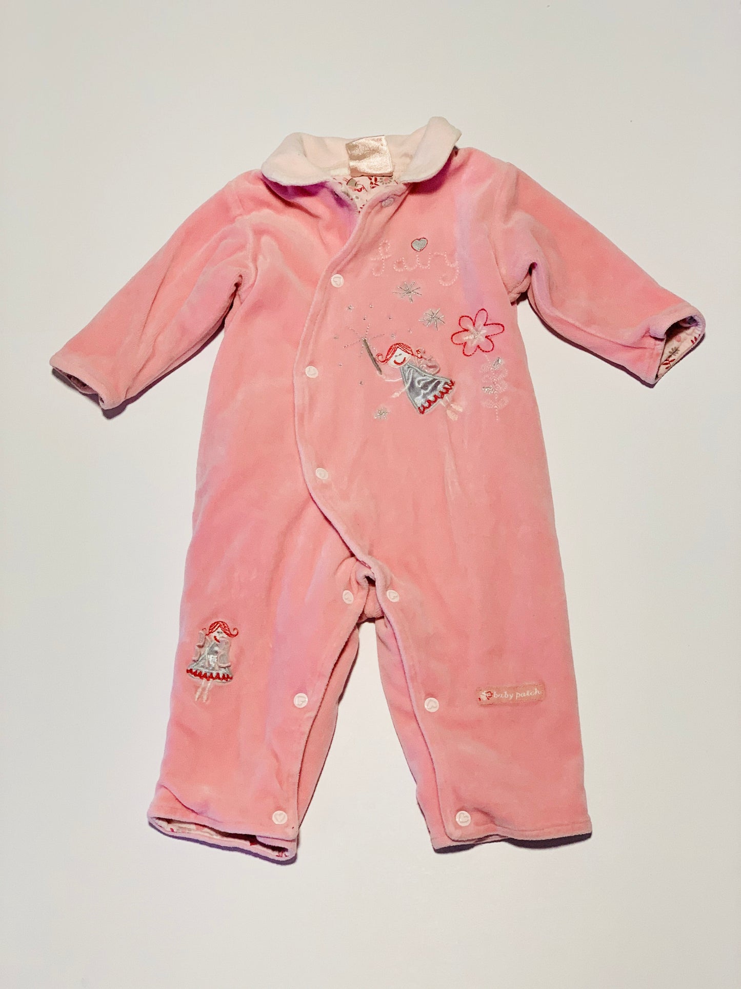 Pink velour fairy coverall - Size 000