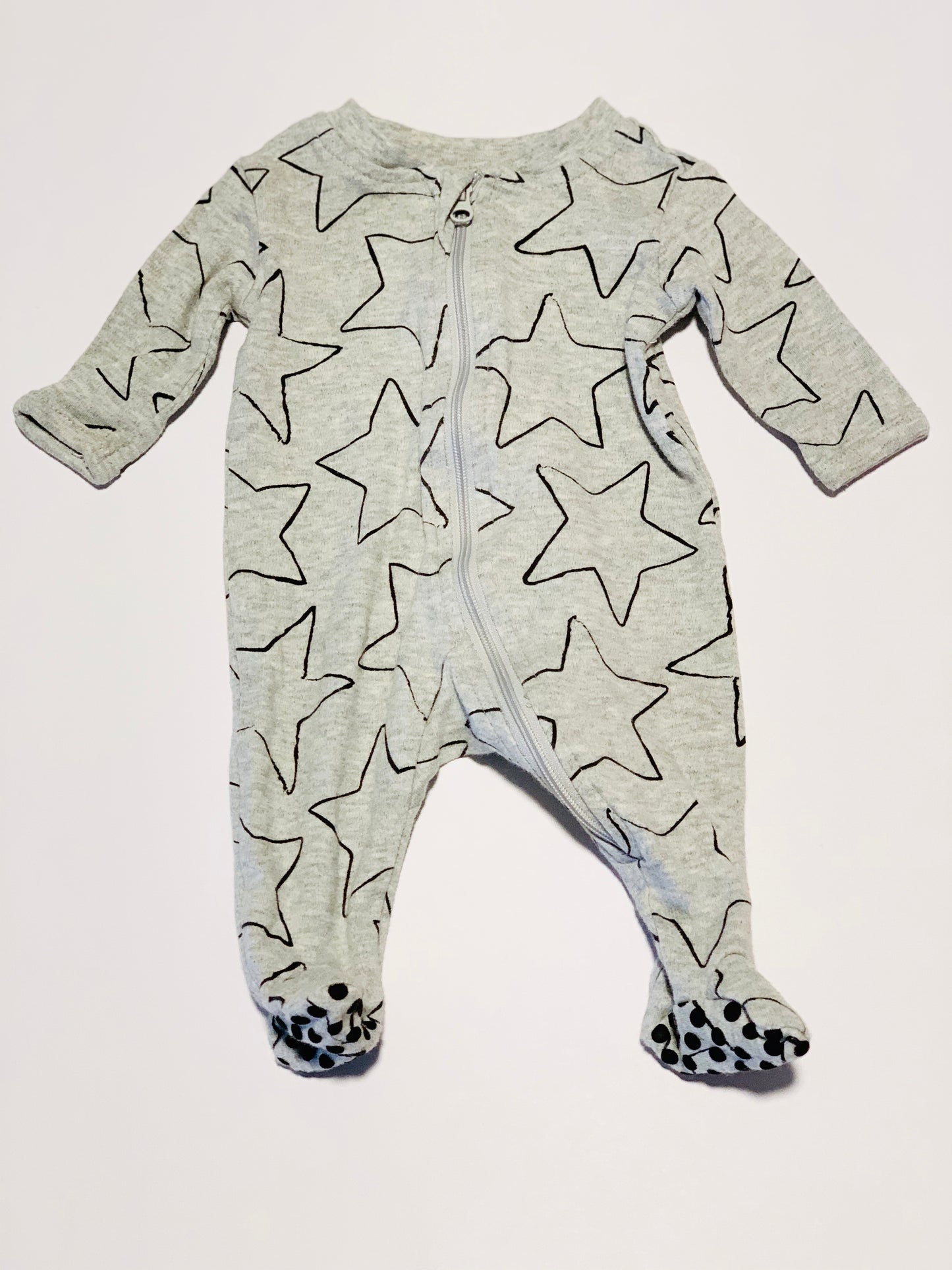 Grey stars onesie - Size 00000