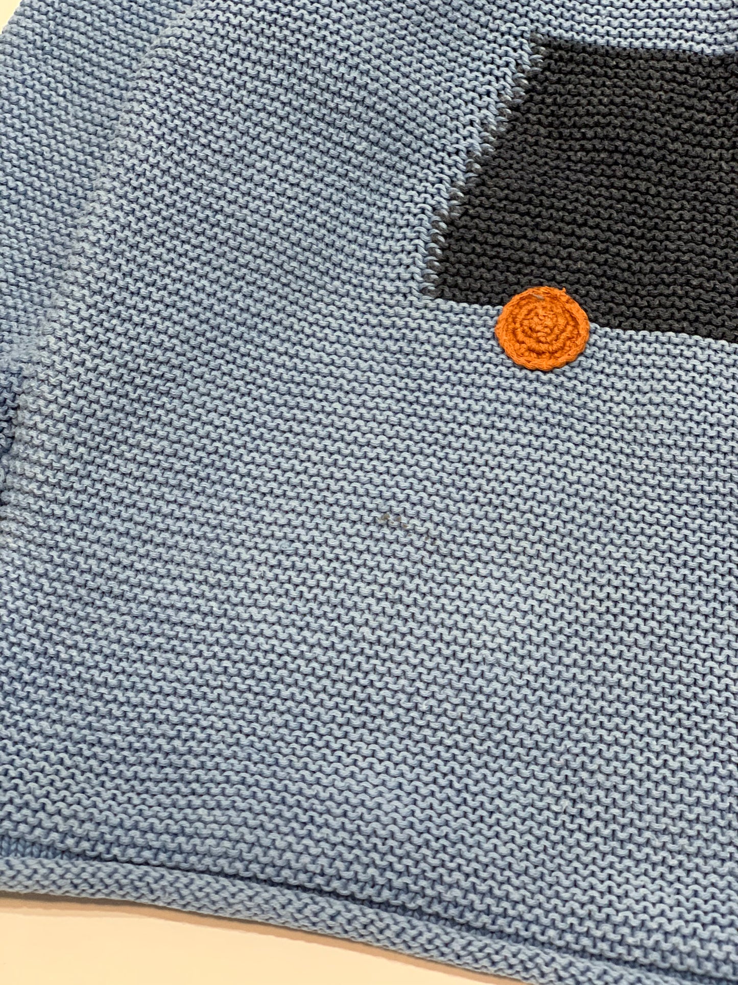 Blue car knit jumper - Size 1