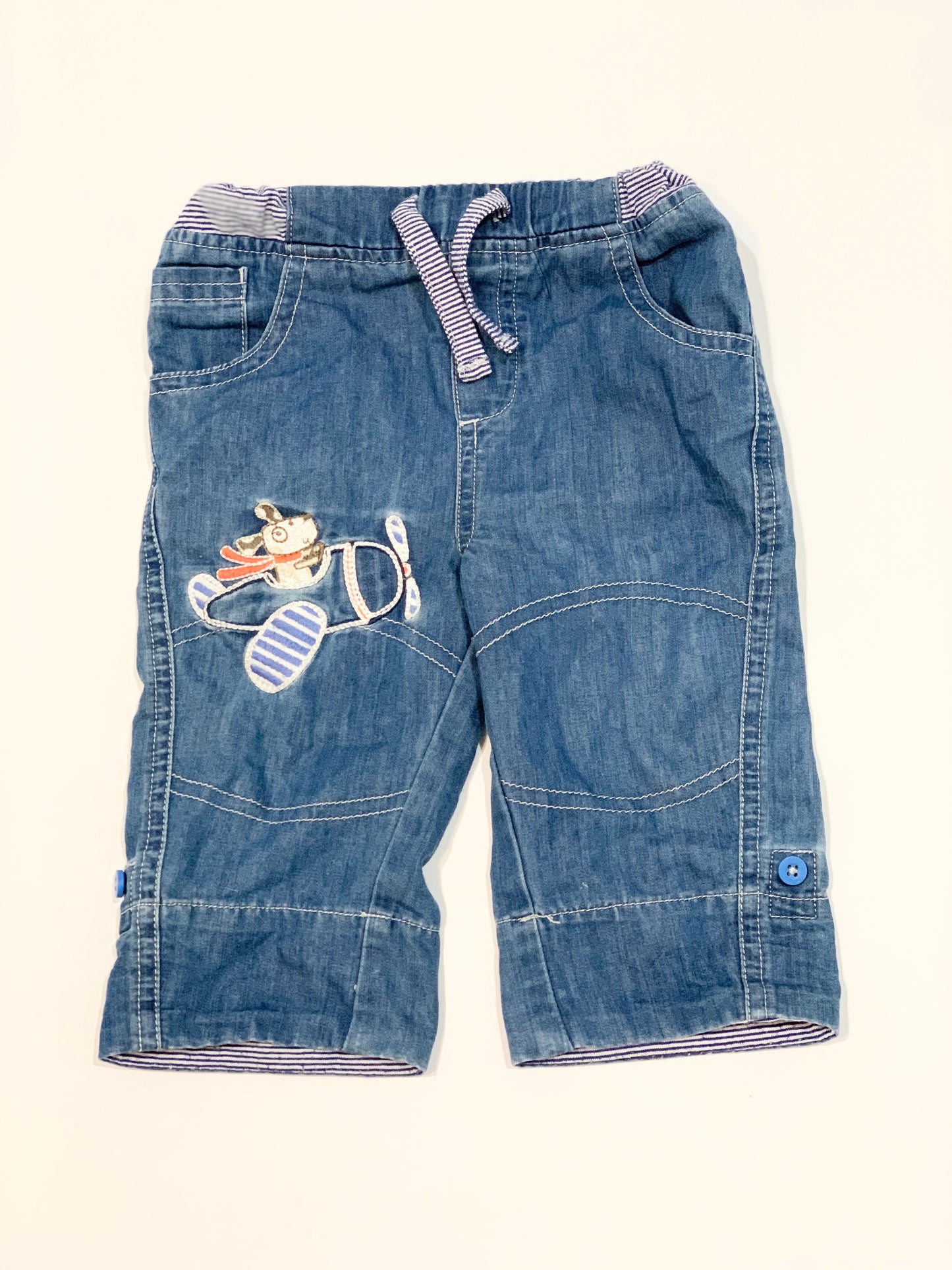 Soft blue pants - Size 6-9 months