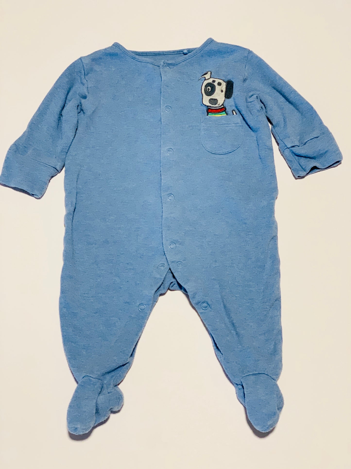 Blue puppy onesie - Size 00