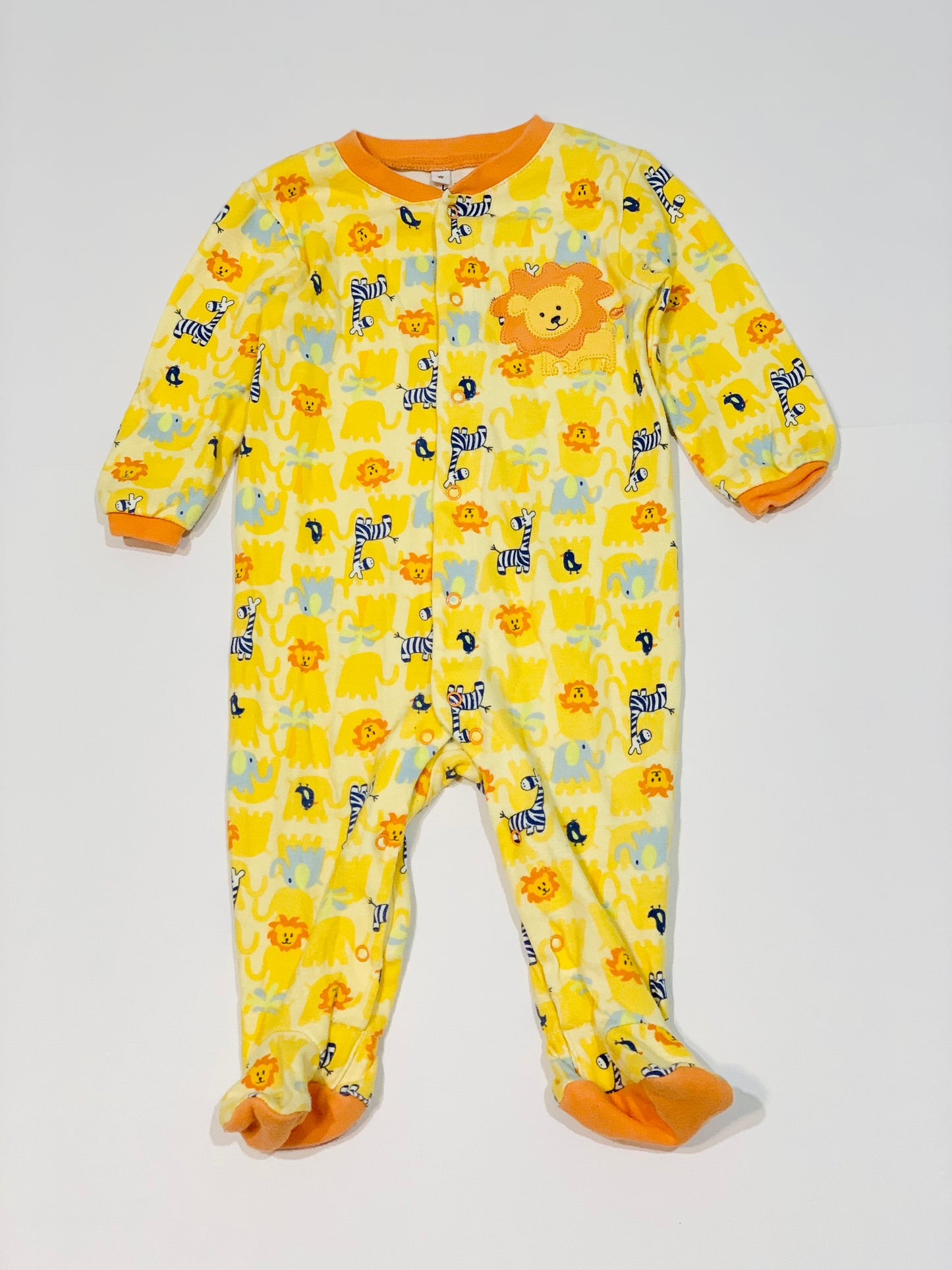 Yellow lion onesie - Size 9 months