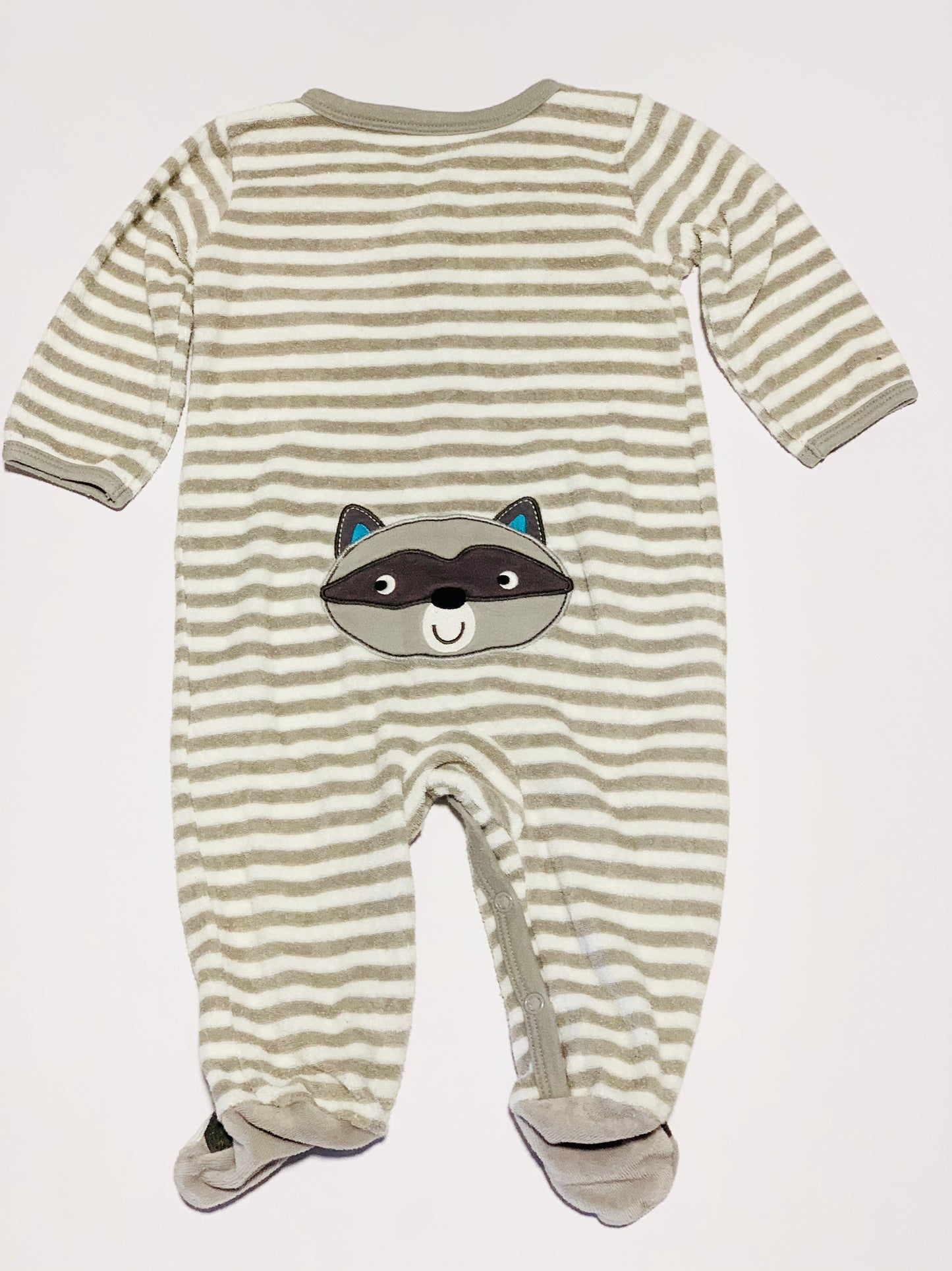 Racoon terry onesie - Size 6 months