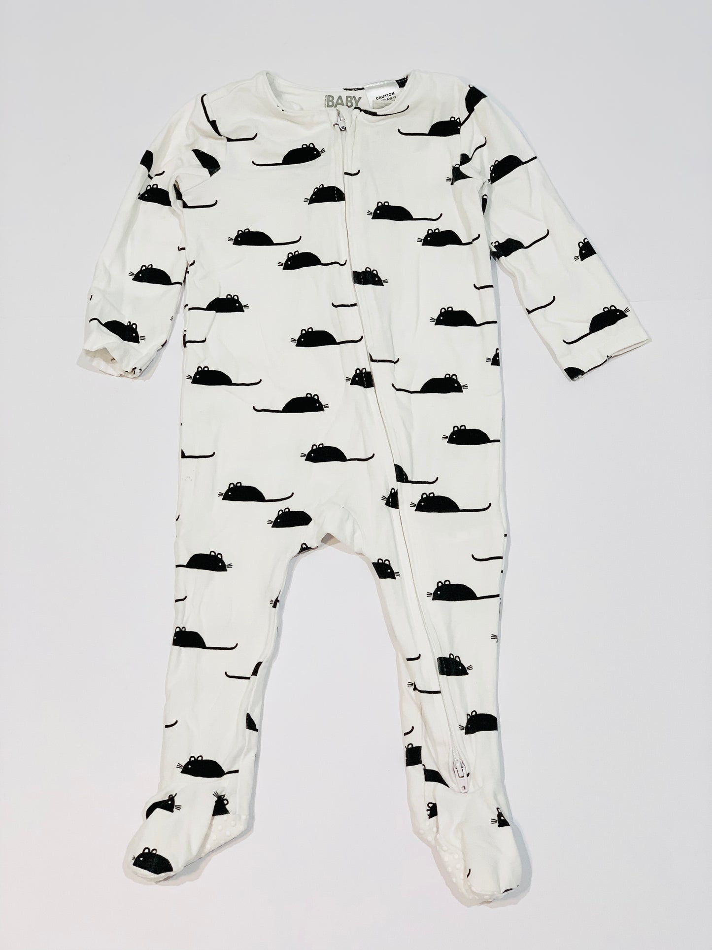 Mouse zip onesie - Size 0