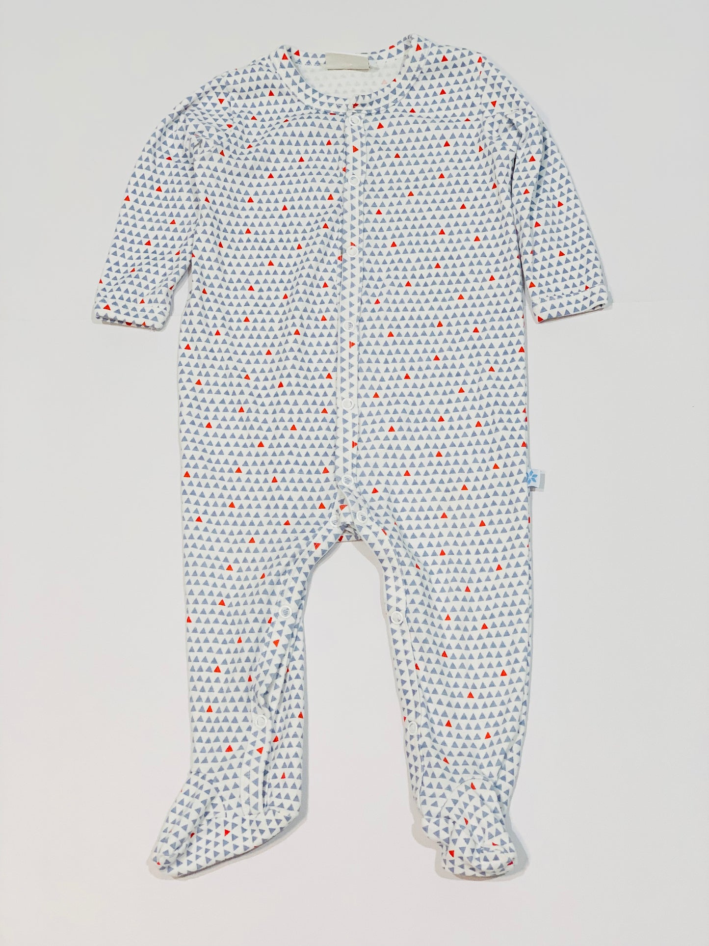 Blue triangles onesie - Size 0