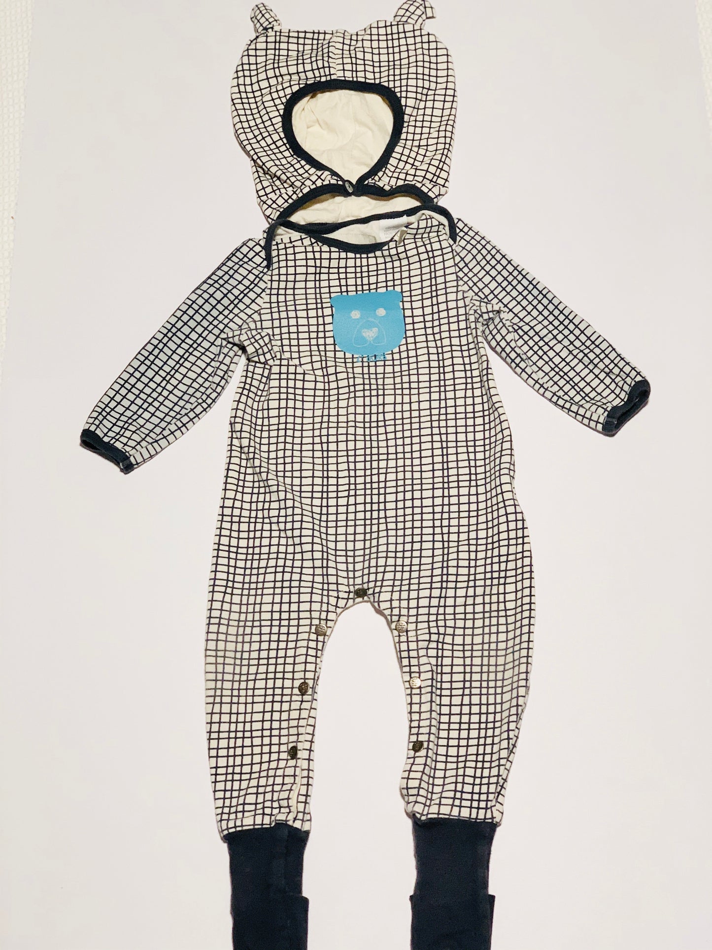 Hooded bear onesie - Size 0