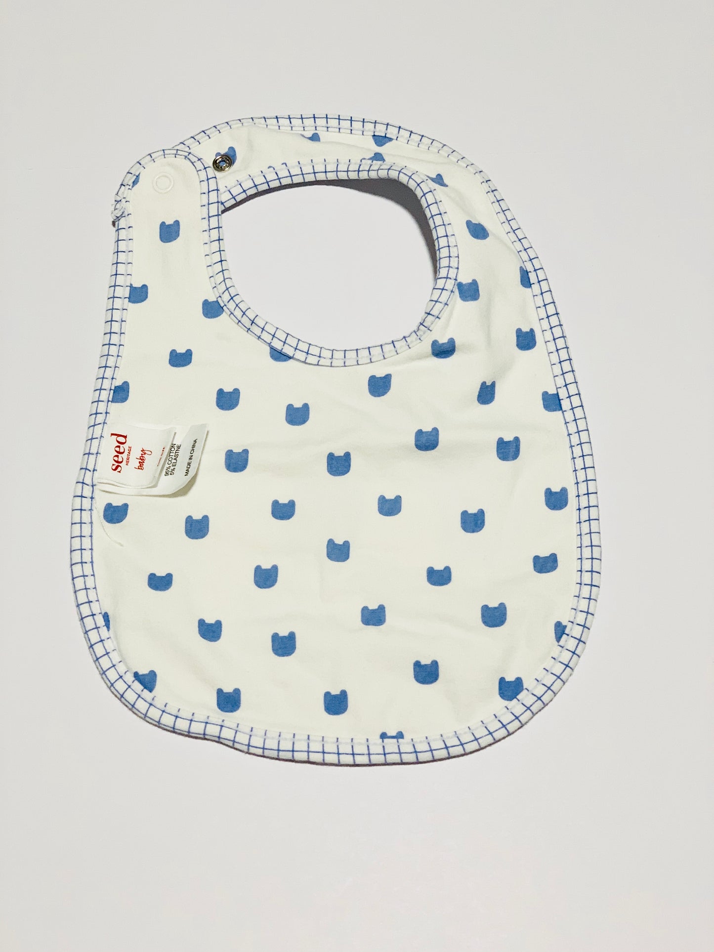 Blue elephant bib - One size