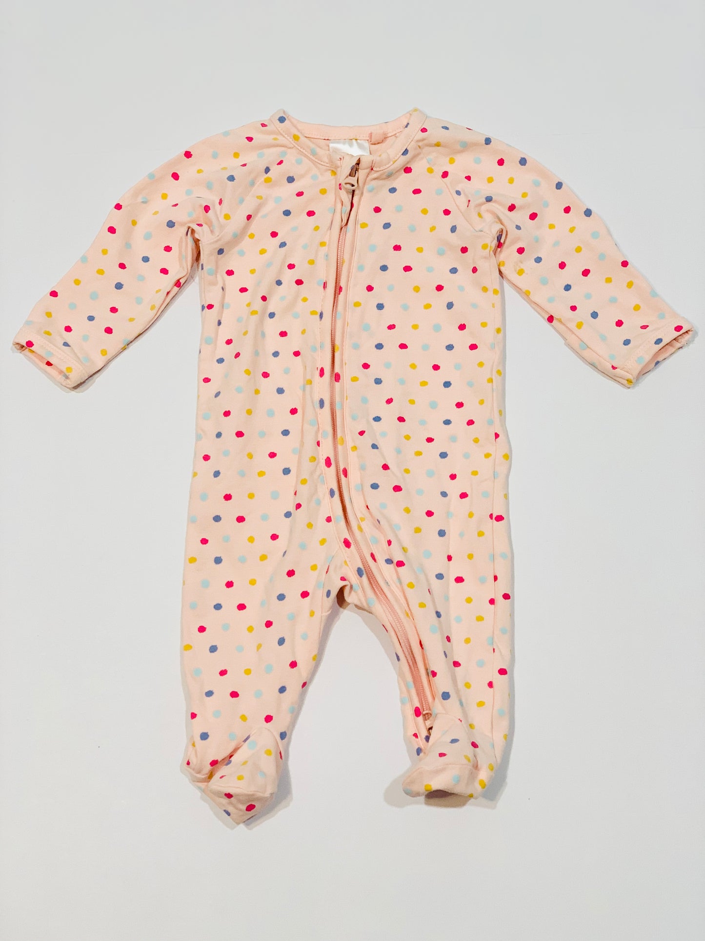 Spotty zip onesie - Size 0000
