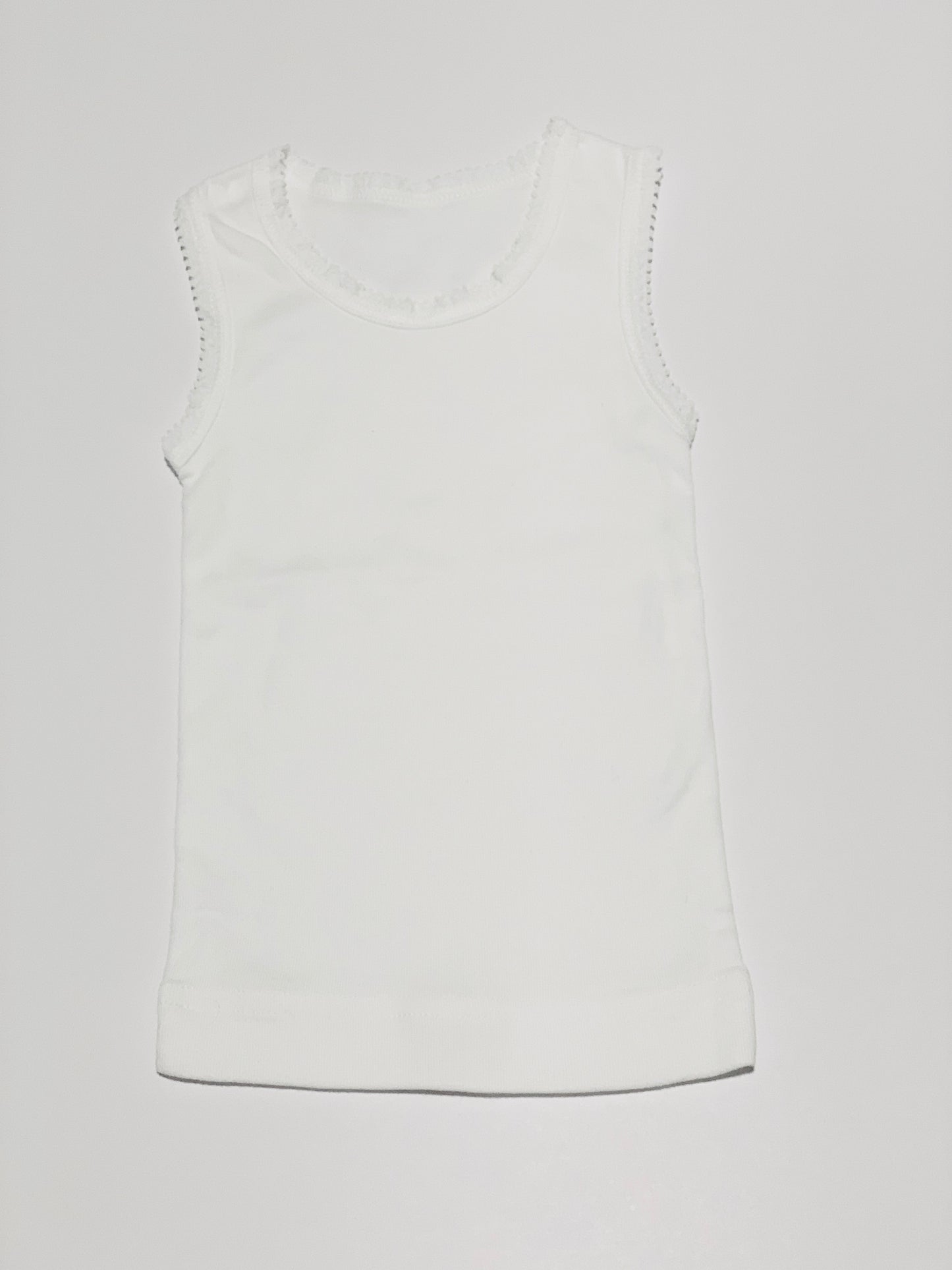 White lace trim singlet - Size 000