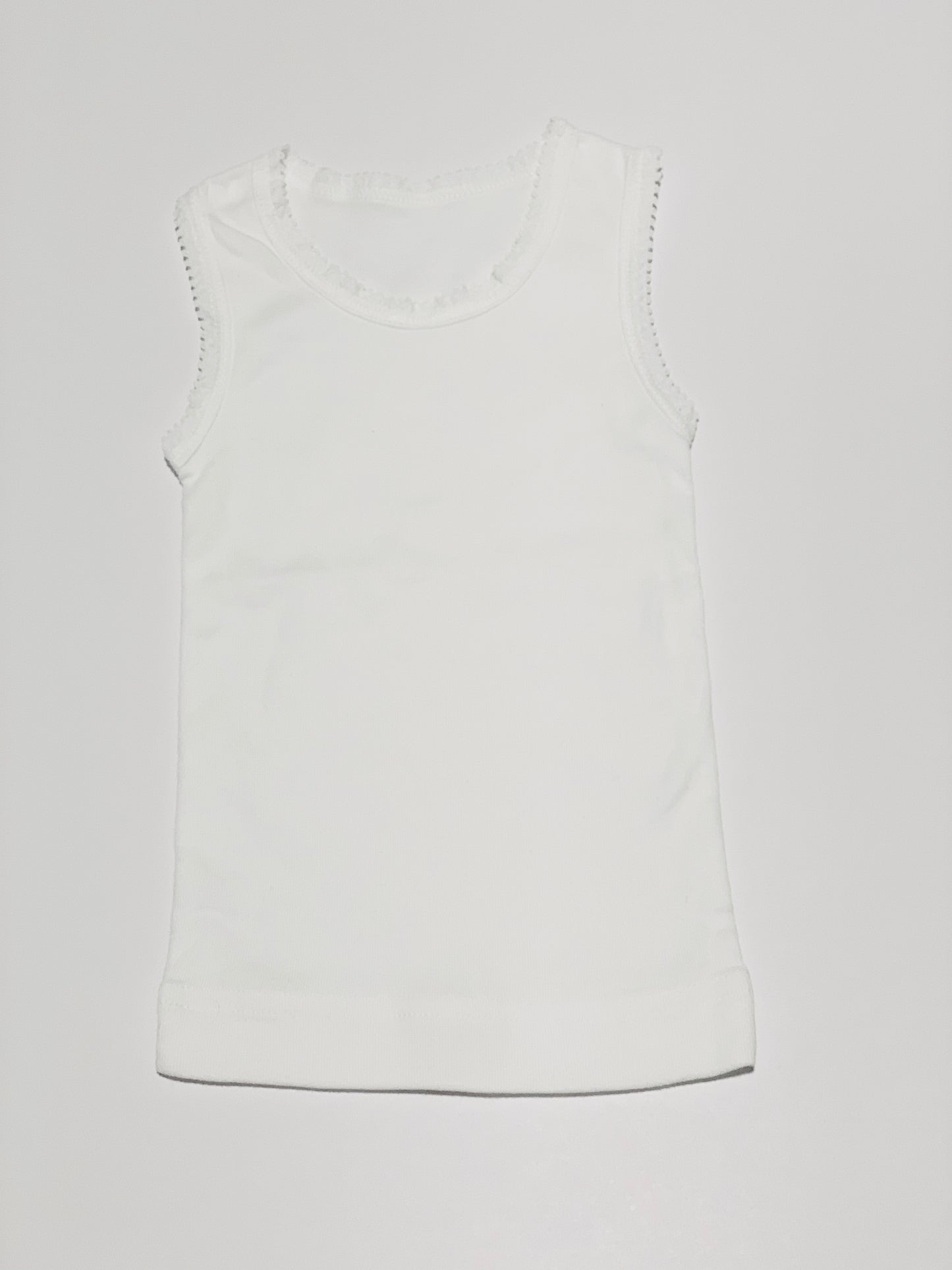 White lace trim singlet - Size 00