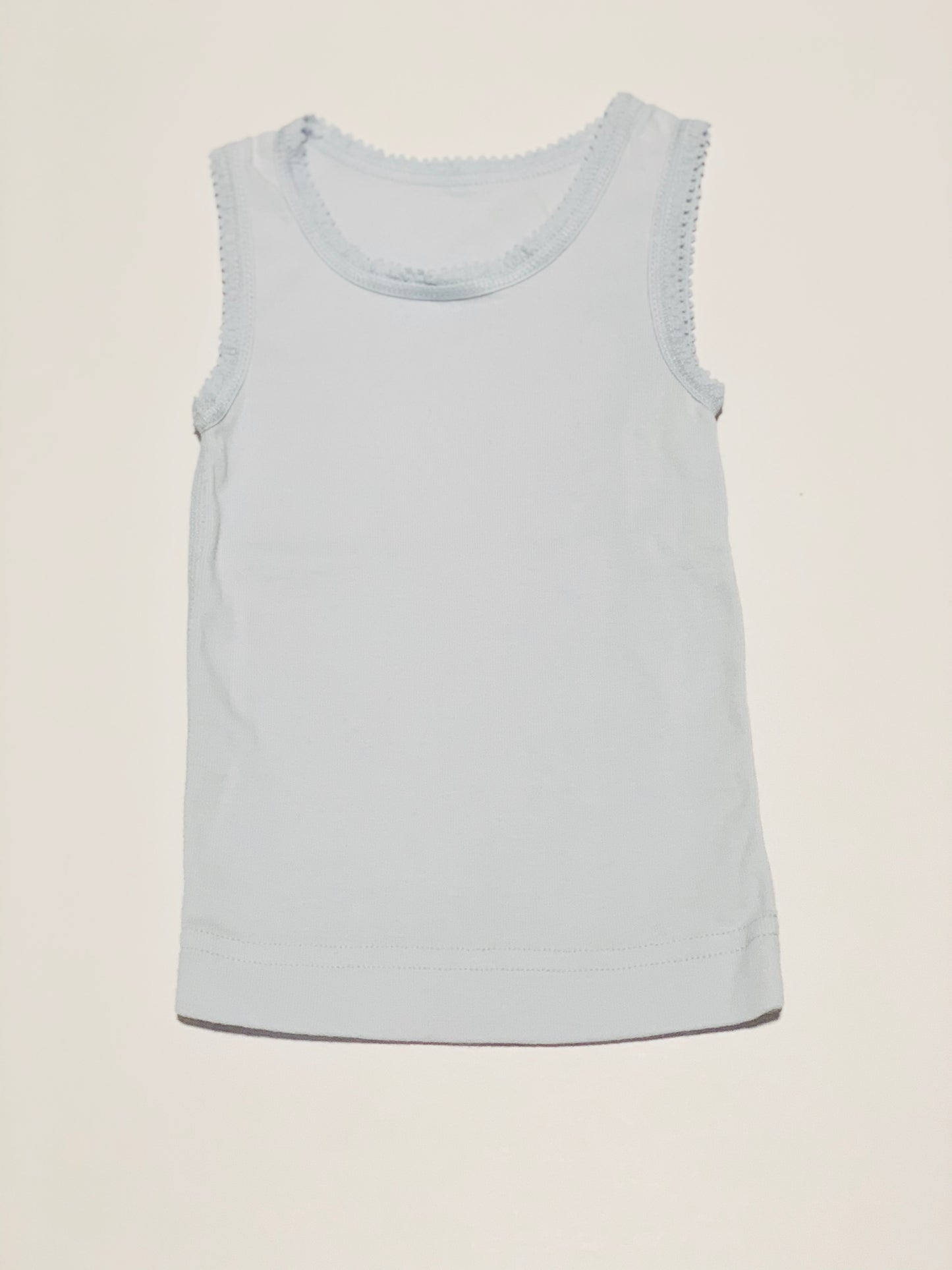 Blue lace trim singlet - Size 000
