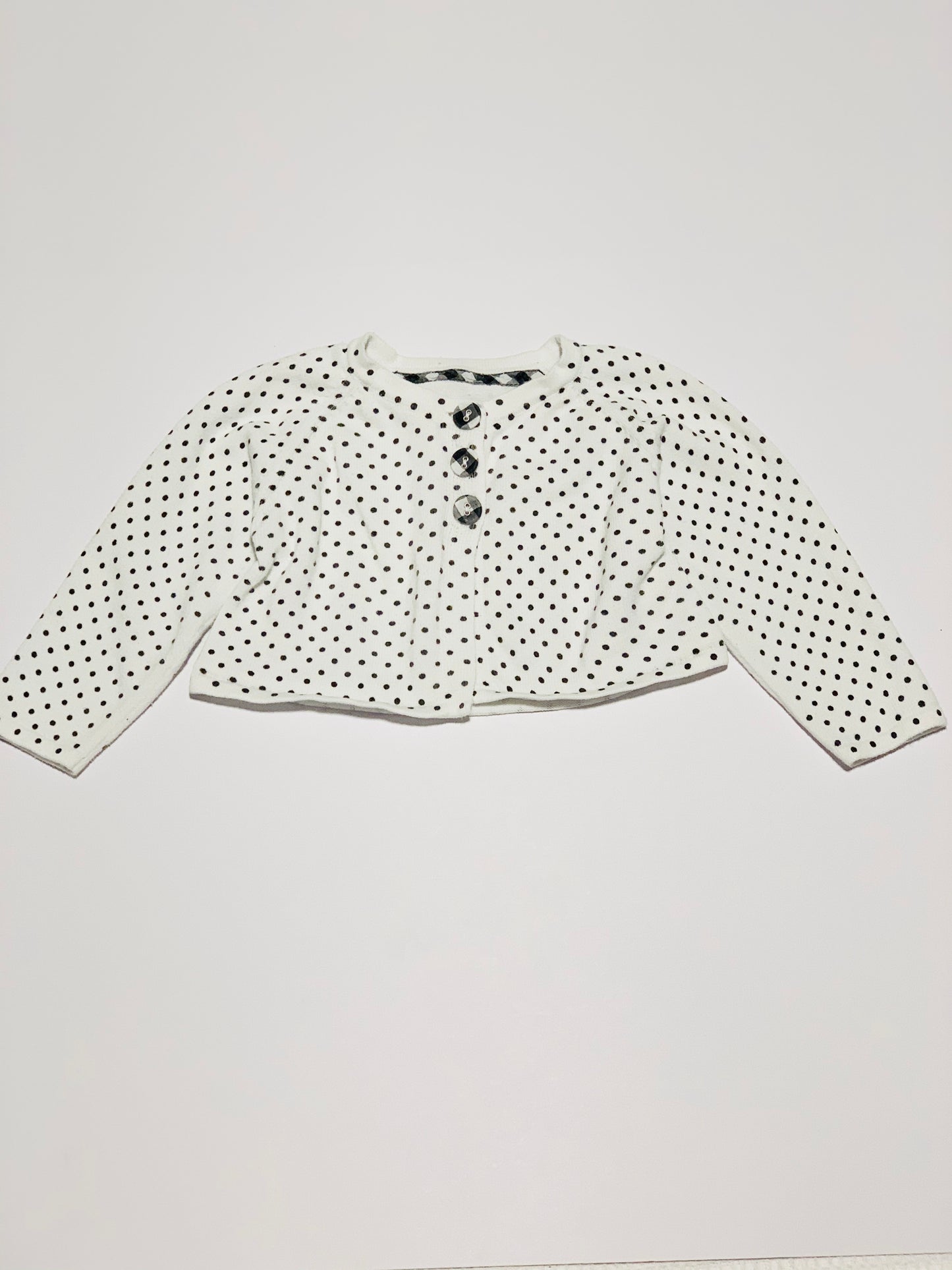 Polka dot cropped cardigan - Size 6-9 months