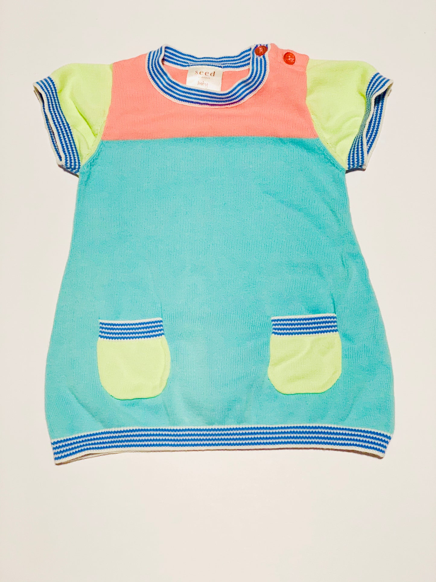 Block colour knit dress - Size 000
