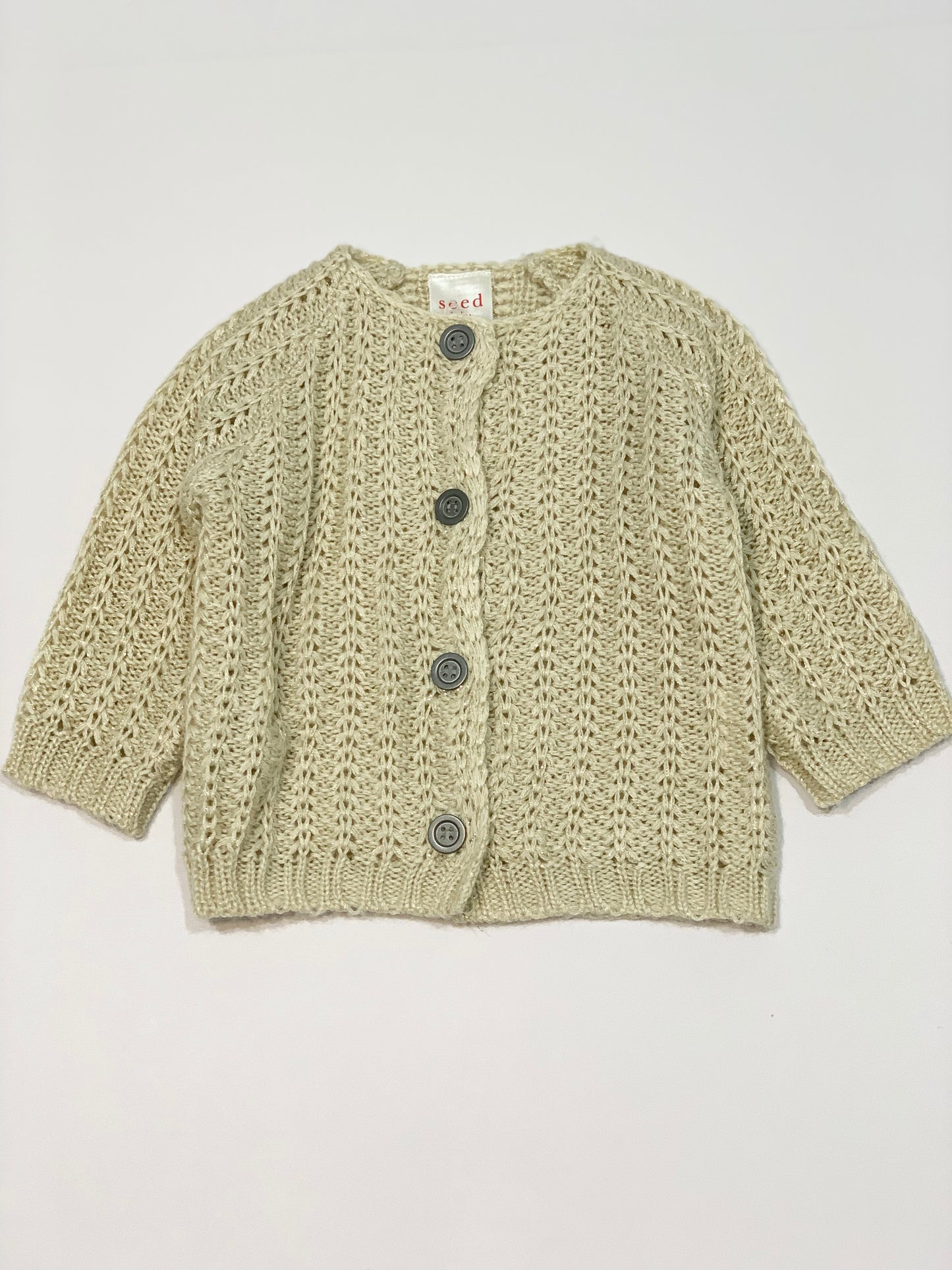 Gold sparkle cardigan - Size 000