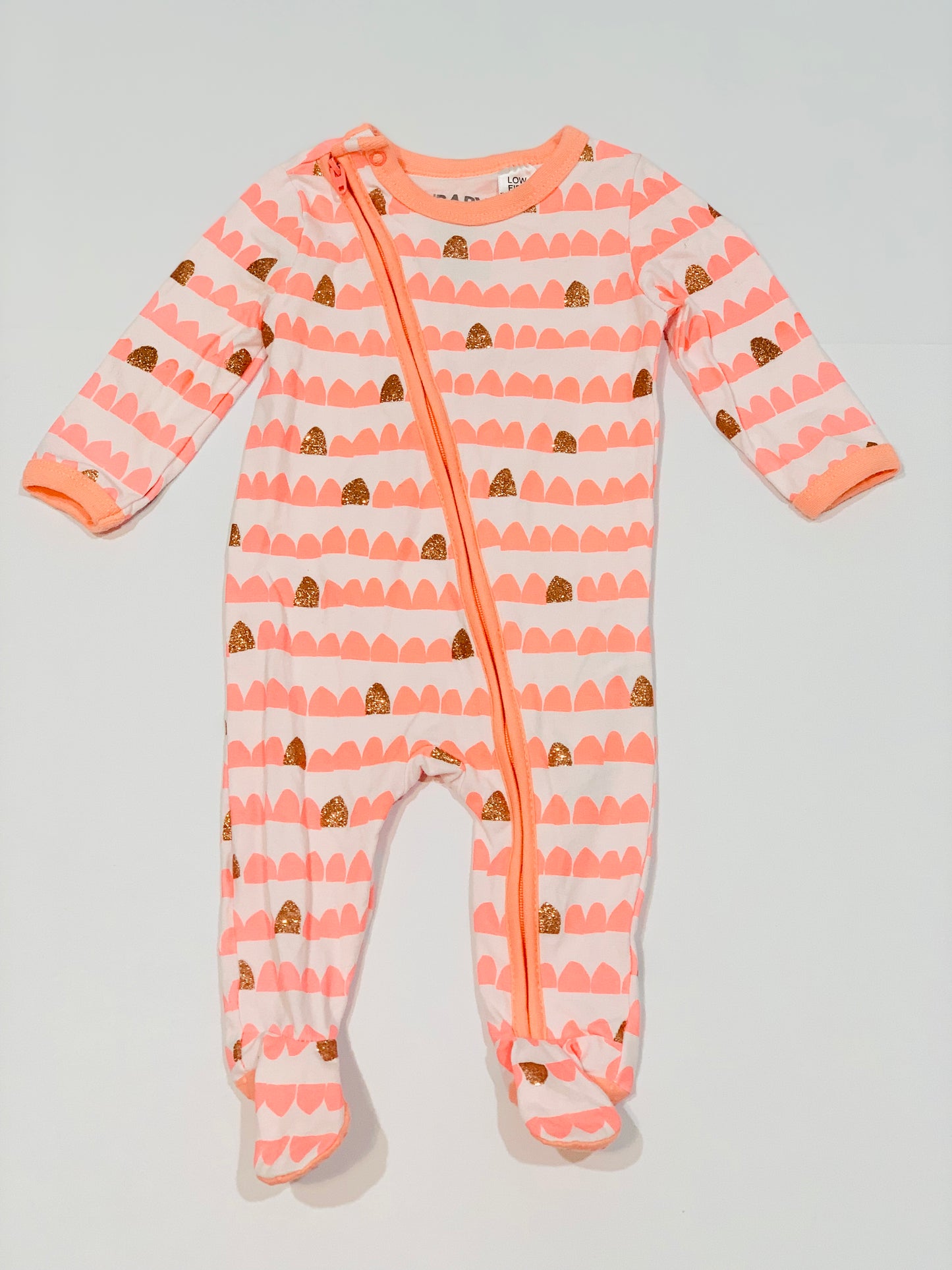 Fluro zip onesie - Size 000