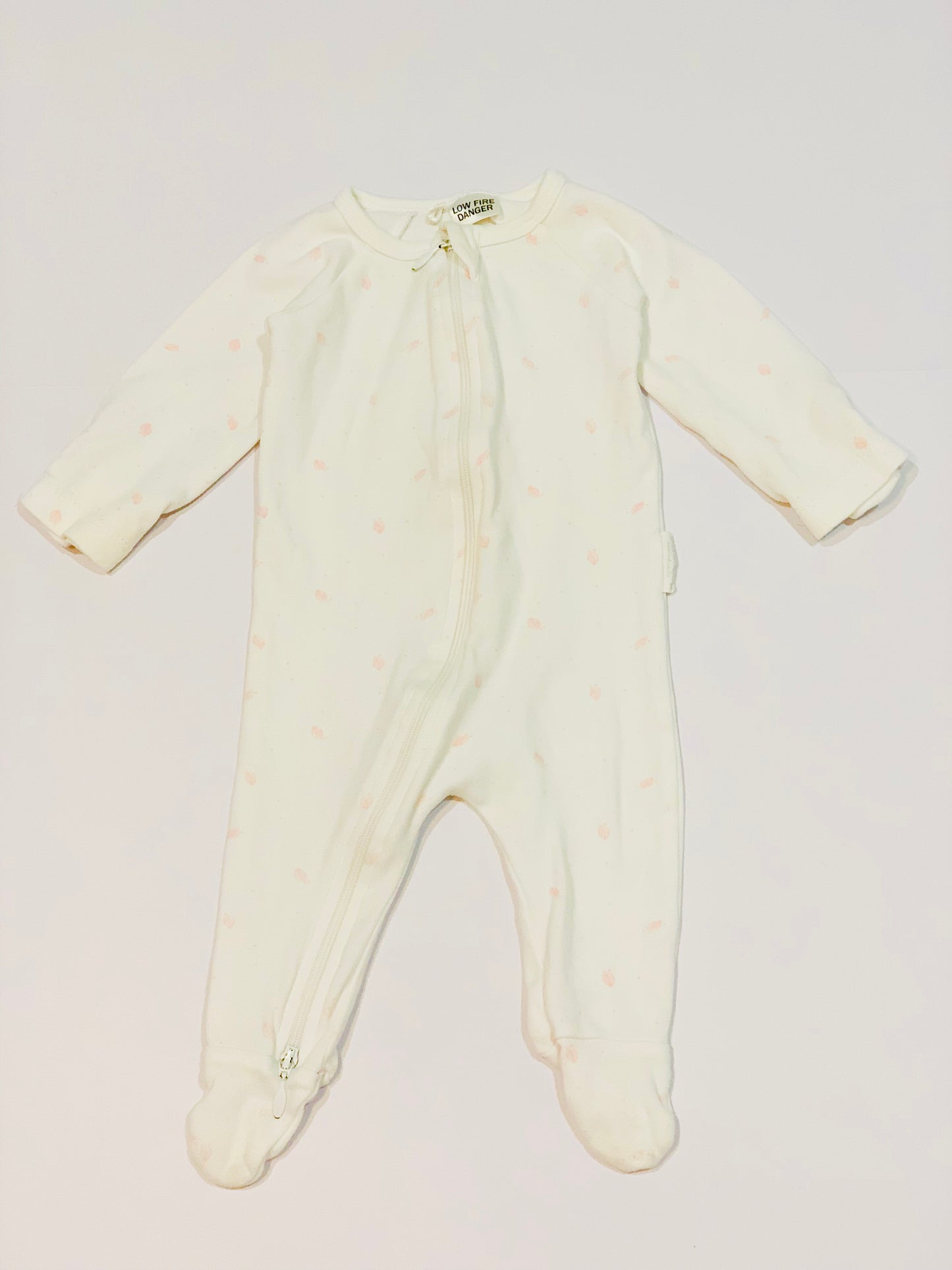 Pink leaf zip onesie - Size 000